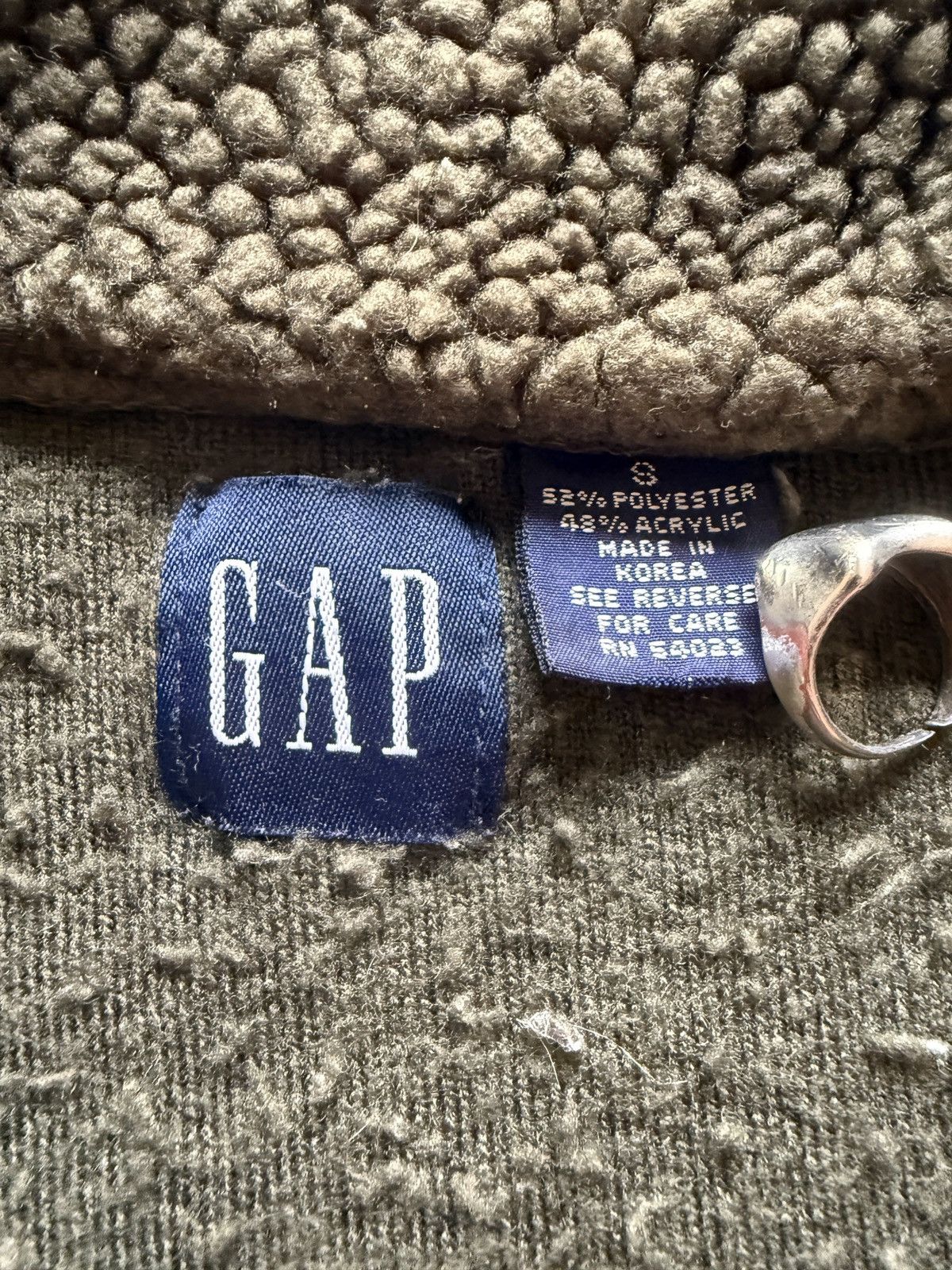 Gap Vintage 90s Gap Deep Pile Fleece Quarter Zip Pullover Size US S / EU 44-46 / 1 - 5 Thumbnail