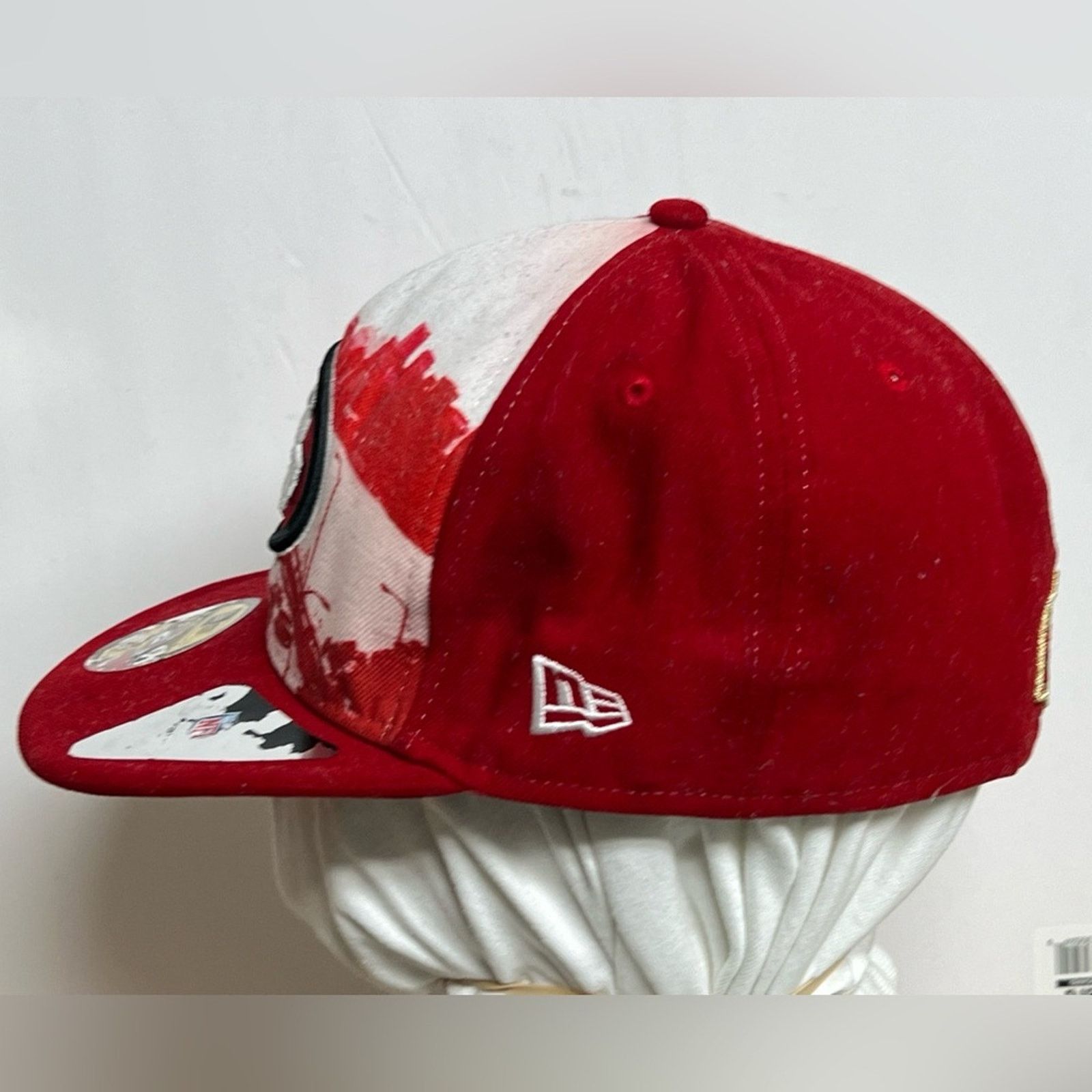 New Era NFL San Francisco 49ers New Era On-Field Hat 7 1/8 Red RARE Size ONE SIZE - 3 Thumbnail