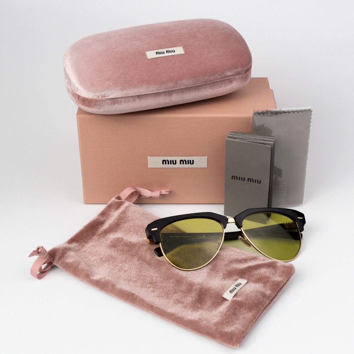 Miu Miu NEW Miu Miu MU09ZS 1AB07O RUNWAY Unisex Sunglasses Size ONE SIZE - 11 Thumbnail