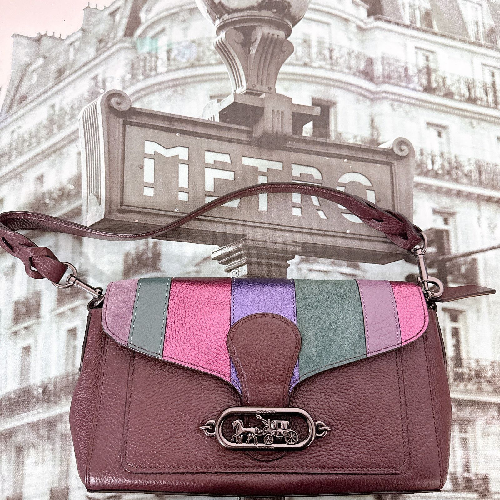 Coach Coach 91095 Jade Shoulder Bag with Piecing Size ONE SIZE - 1 Thumbnail