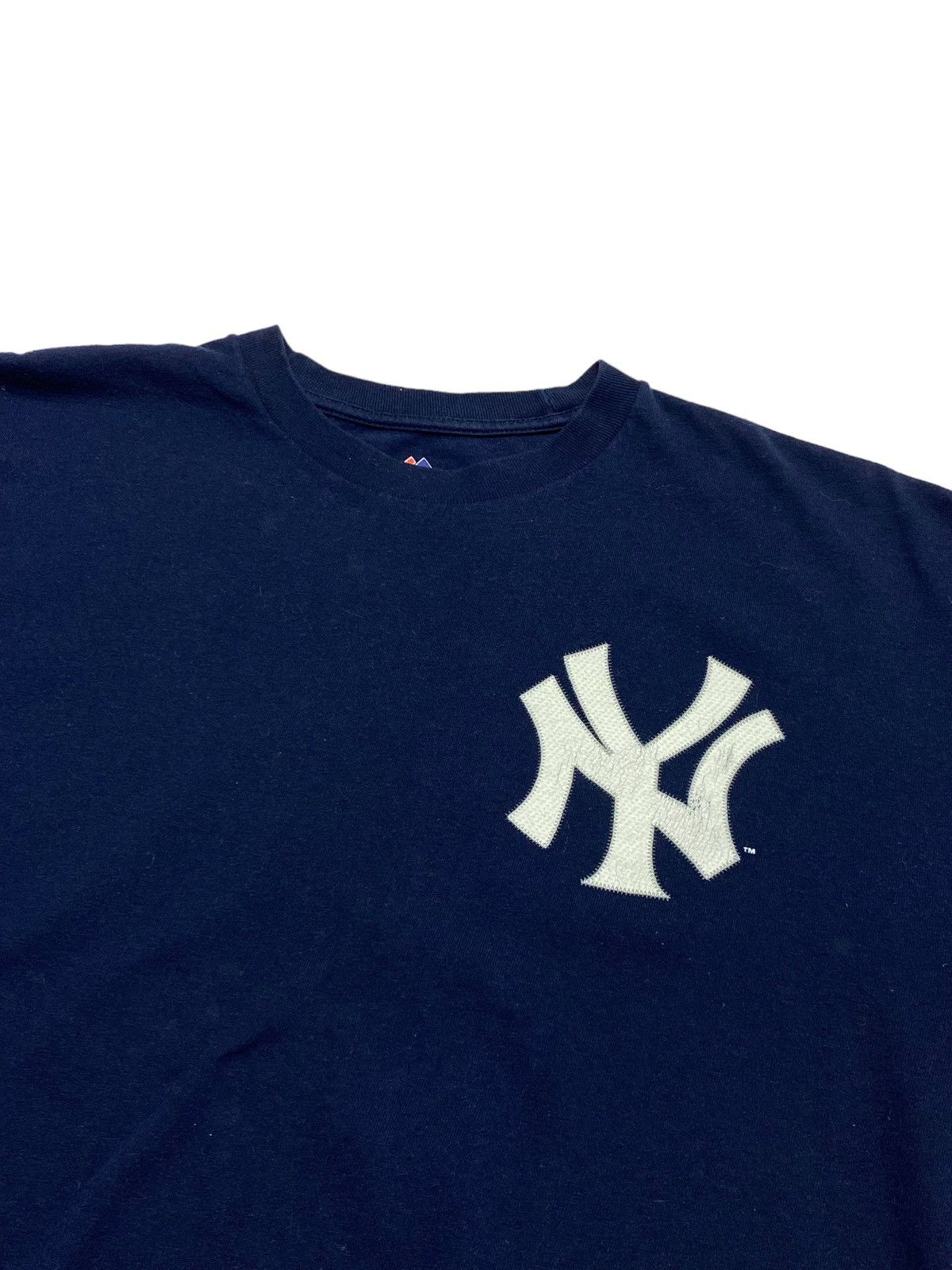Majestic Vintage NY YANKEES JETER Navy Big Logo T Shirt Majestic Size US XL / EU 56 / 4 - 3 Thumbnail