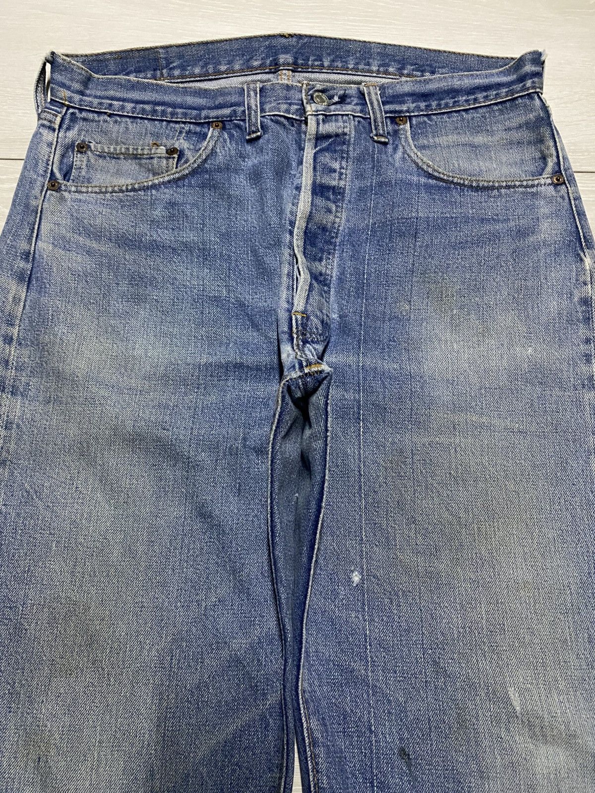 Levi's W34 Vintage Levis 501 70s Selvedge Rindem No6 ButtonFly Jean Size US 34 / EU 50 - 3 Thumbnail