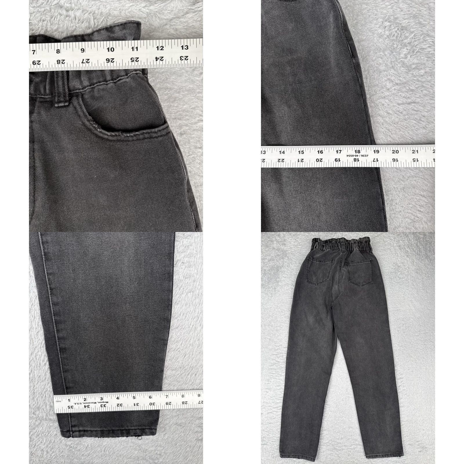 Forever 21 FOREVER 21 Jeans Womens Small Black High Rise Paperbag Waist Mom Tapered Leg Size 28" / US 6 / IT 42 - 9 Thumbnail