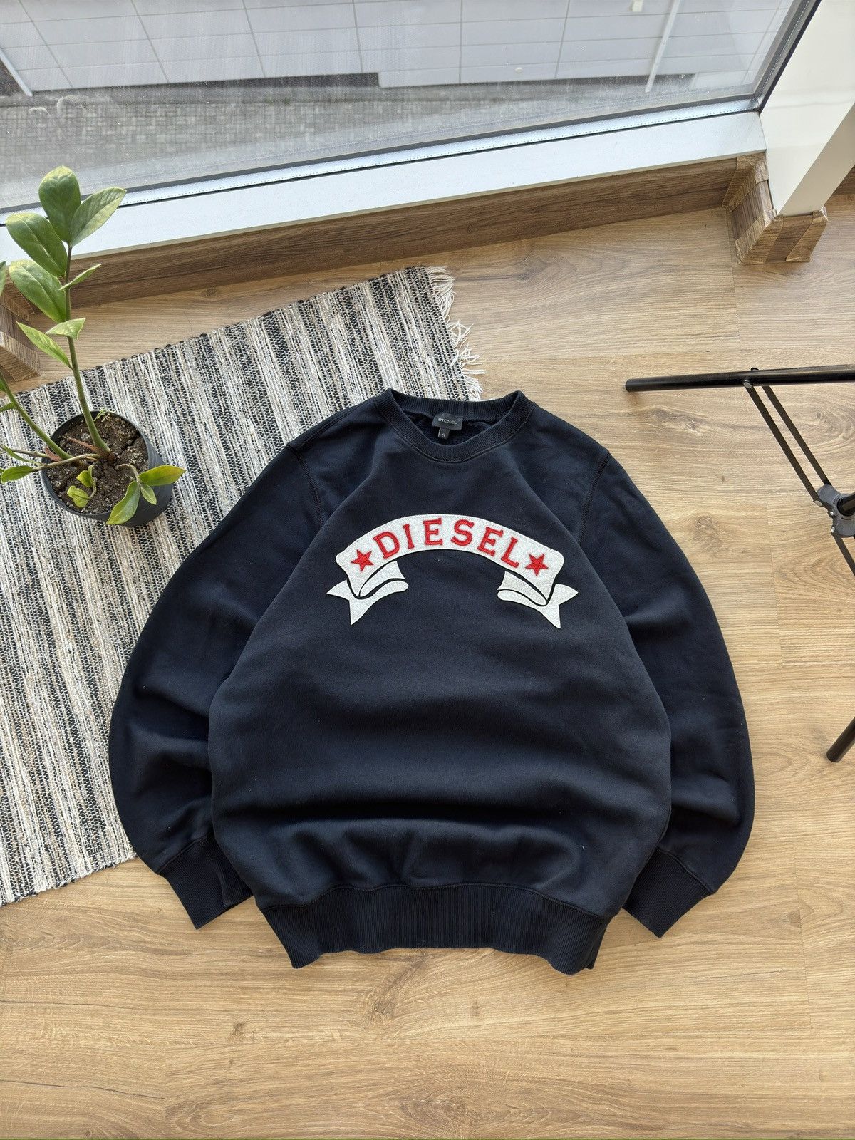 Diesel × Vintage Vintage Diesel Big logo Y2K Sweatshirt Size US S / EU 44-46 / 1 - 1 Thumbnail