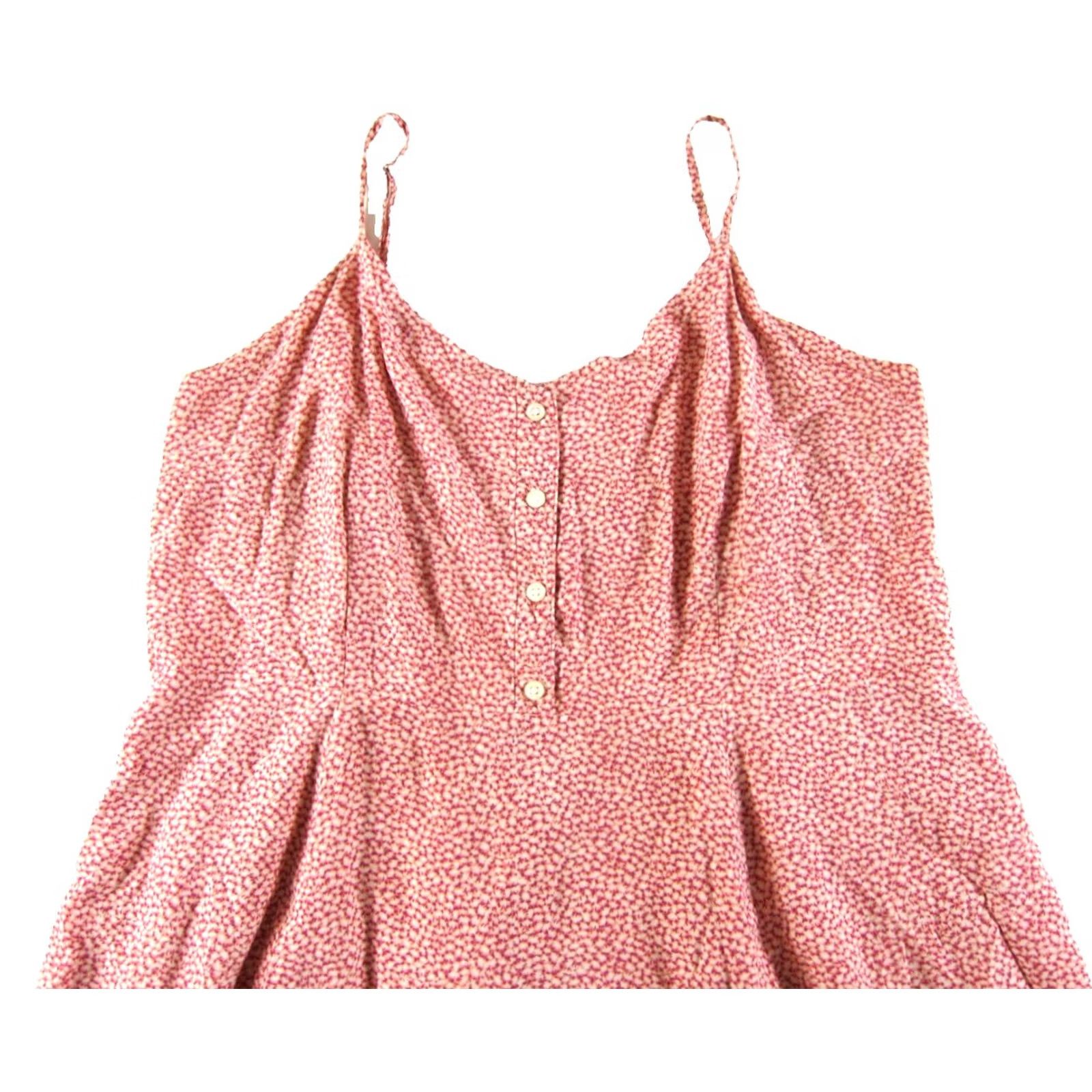 Old Navy GAP Pink Floral Spaghetti Strap Short Tank Slip Sun Dress Size 20 Rayon Womens Size 42" / US 20 - 3 Thumbnail