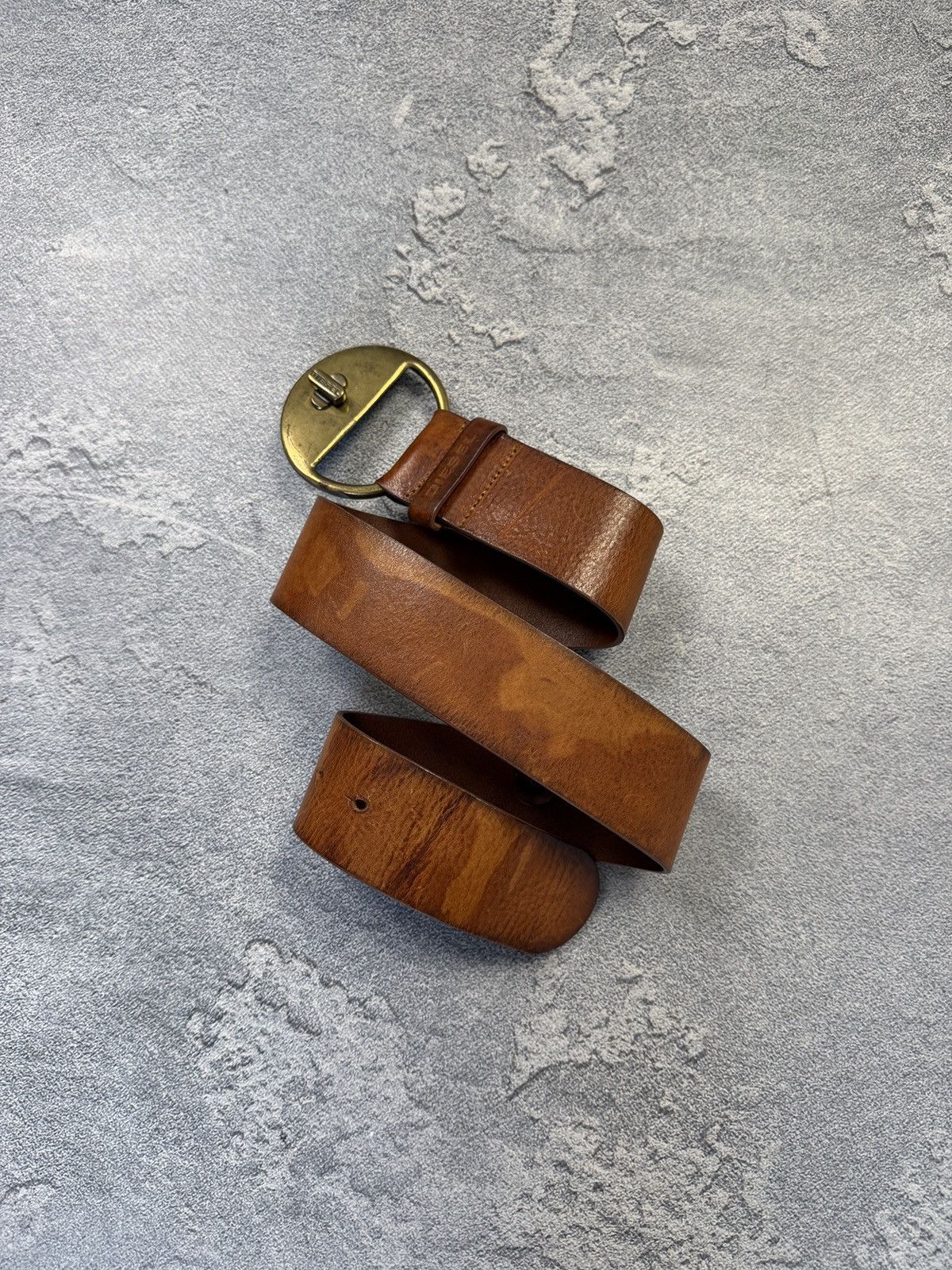 Diesel Vintage Y2K Diesel Belt Leather Metal Logo Japanese Size ONE SIZE - 1 Thumbnail
