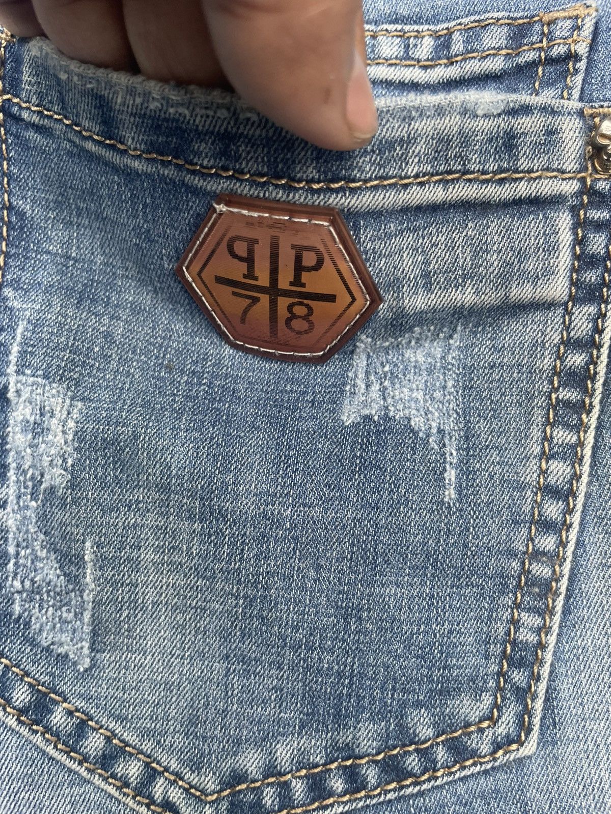 Philipp Plein Philipp Plein Faded Distressed Jeans Size US 33 - 19 Thumbnail