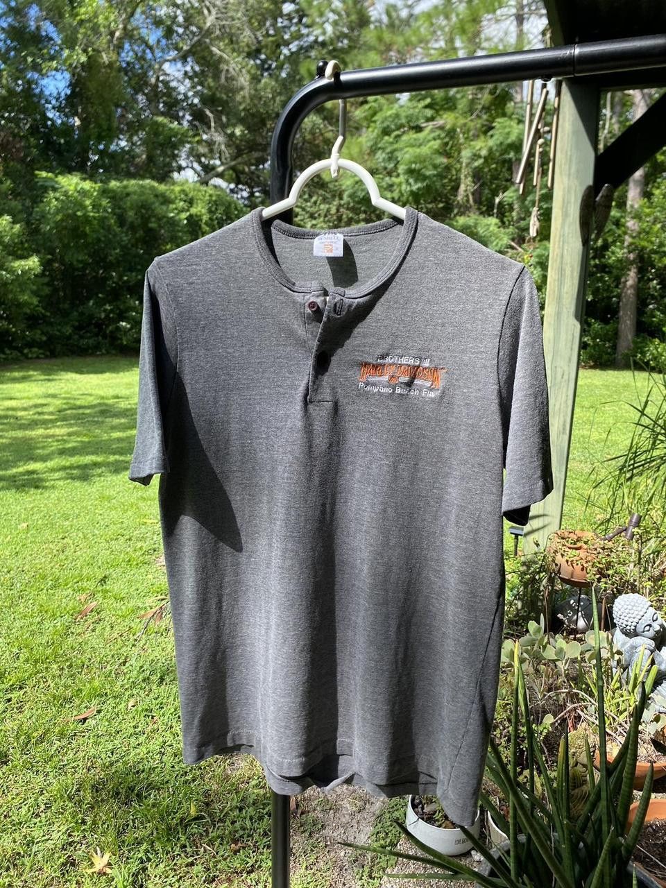 Harley Davidson True Vintage 70’s Grey Harley Davidson Button up Tee Medium Size US M / EU 48-50 / 2 - 3 Thumbnail