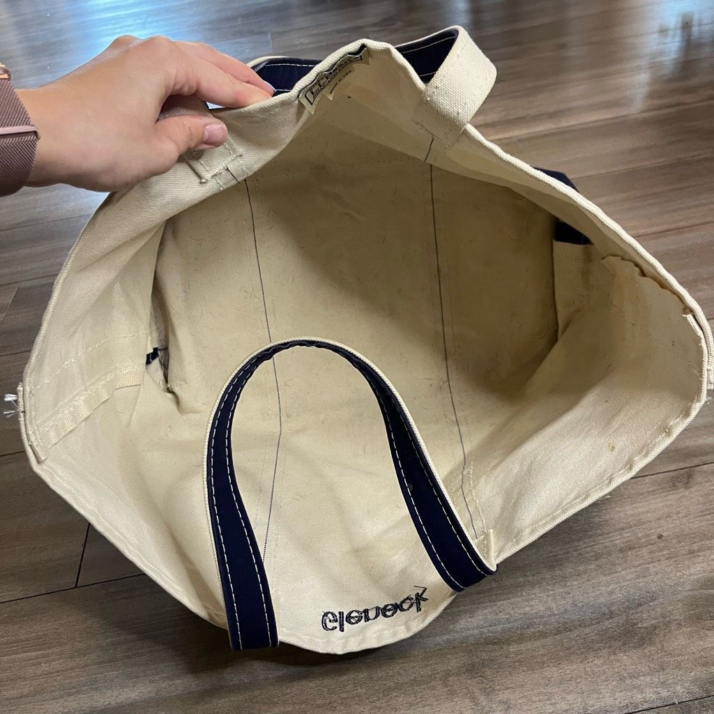 L.L. Bean LL Bean Large Boat & Tote Canvas Beach Bag Dog Chasing Ball Size ONE SIZE - 3 Thumbnail