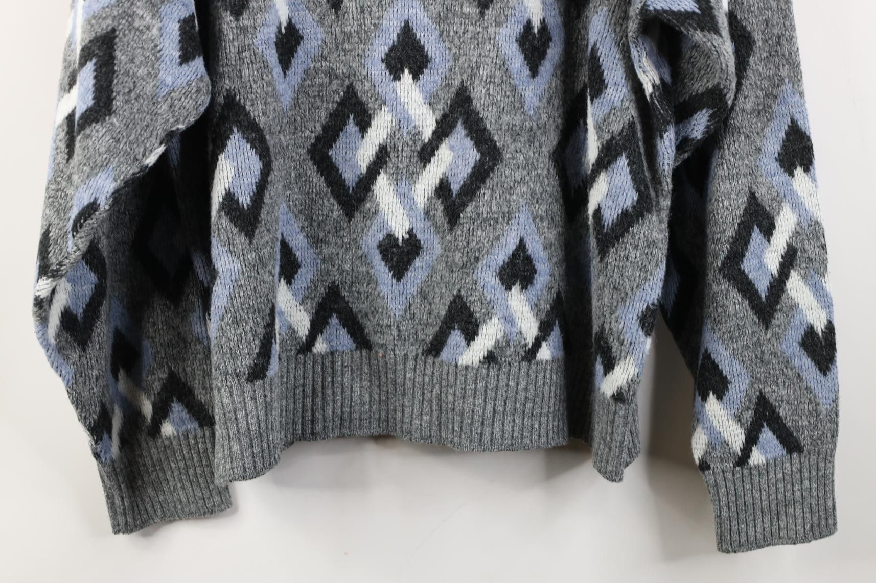 Vintage Vintage 90s Coogi Style Diamond Knit Crewneck Sweater Size US M / EU 48-50 / 2 - 10 Thumbnail