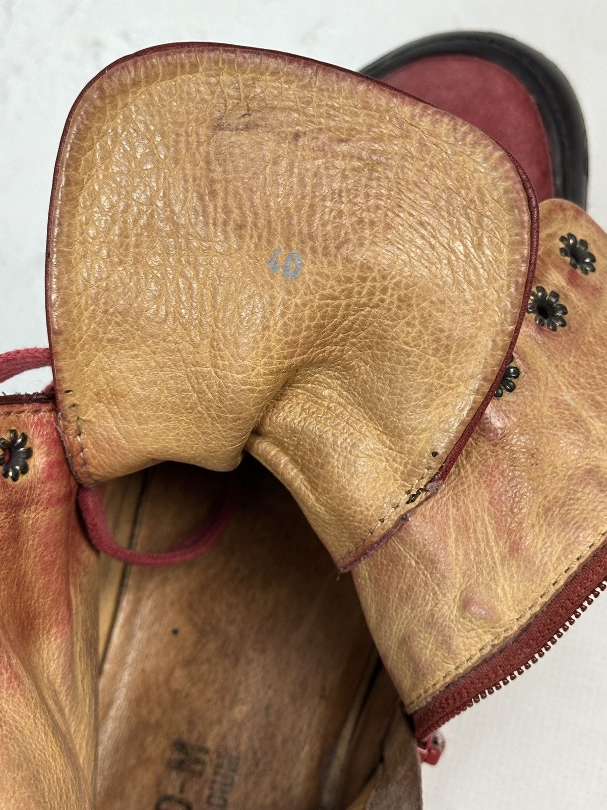Vintage Vintage Burgundy Hi Top Boots Size US 9.5 / IT 39.5 - 16 Thumbnail