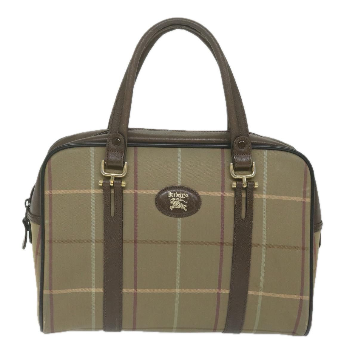 Burberry Nova Check Brown Synthetic Handbag (Pre-Owned) Size ONE SIZE - 1 Thumbnail