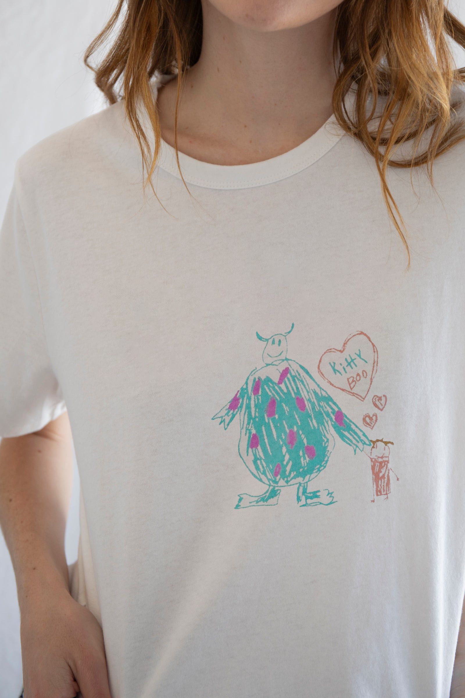 Designer × Vintage Kitty Boo Tee-Shirt – 90s Vintage Style 🐱💜 Size M / US 6-8 / IT 42-44 - 1 Thumbnail