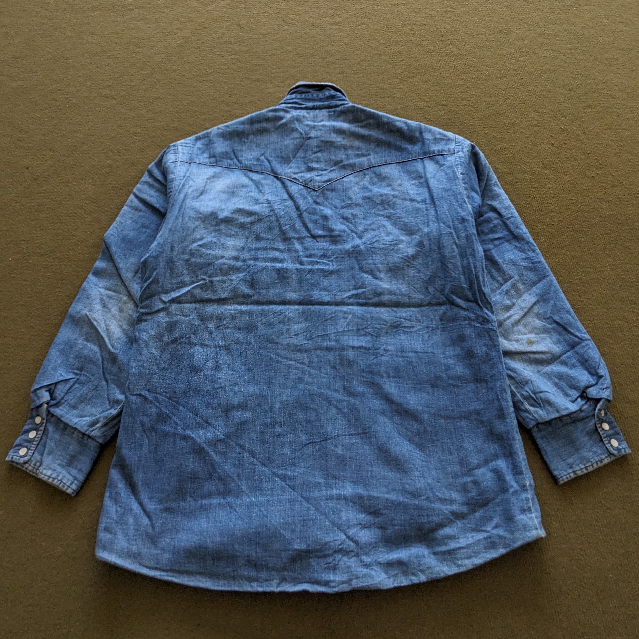Blue Blue Japan Vintage BLUE BLUE Japanese Denim Button Up Shirts Size US L / EU 52-54 / 3 - 5 Thumbnail