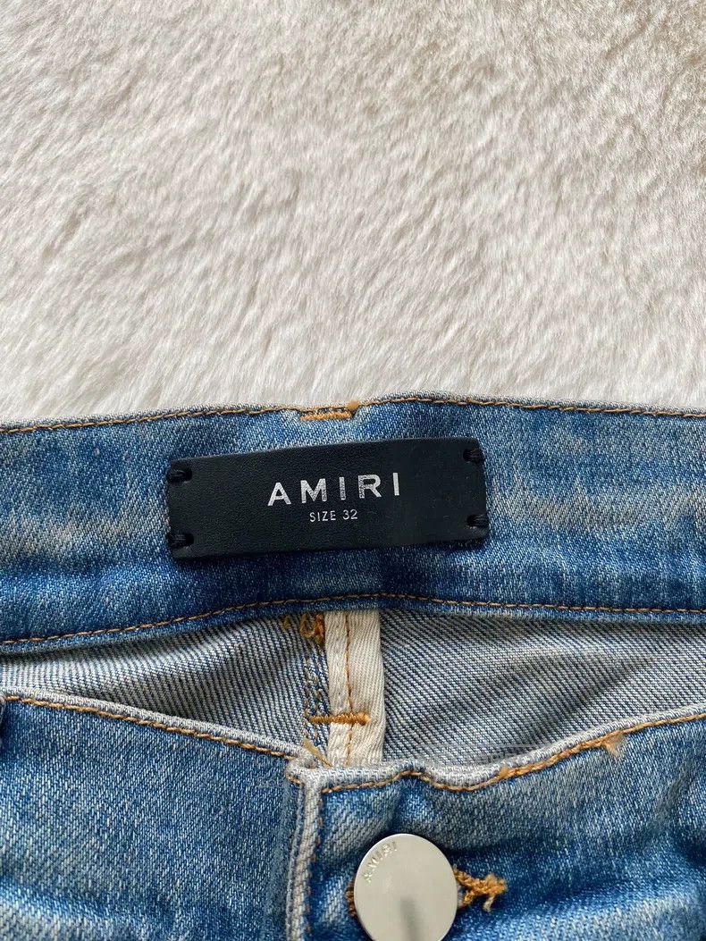 Amiri Amiri Washed blue denim jeans Size US 32 / EU 48 - 2 Thumbnail