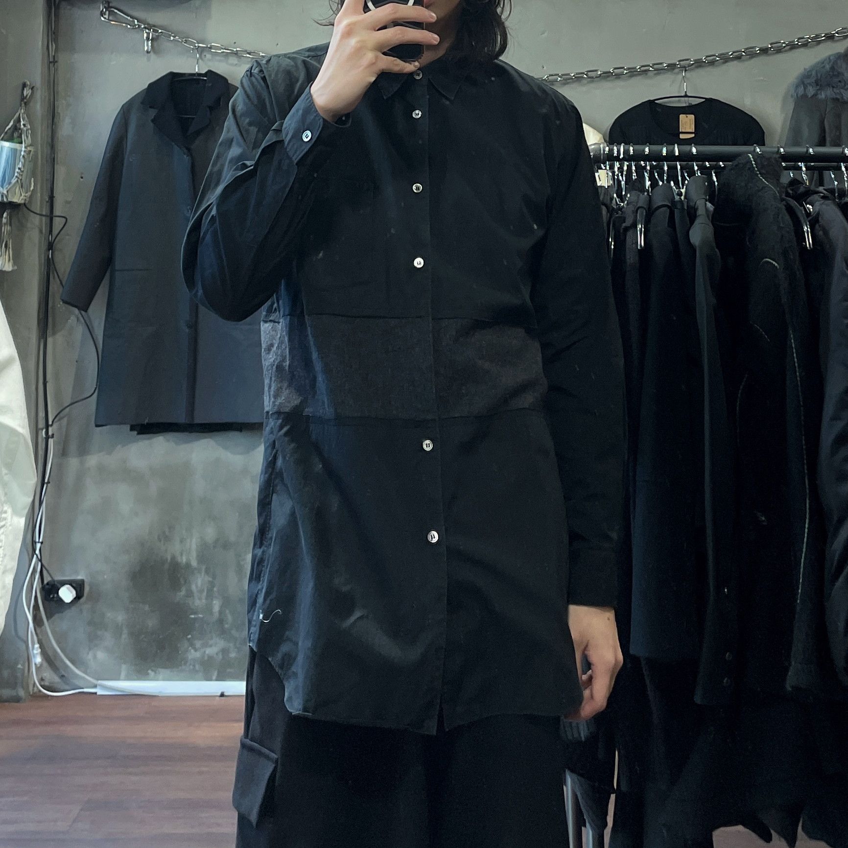Comme des Garcons Homme Plus Comme des Garçons Homme Plus 2015 S/S Raw Edge Panel Shirt Size US M / EU 48-50 / 2 - 2 Thumbnail