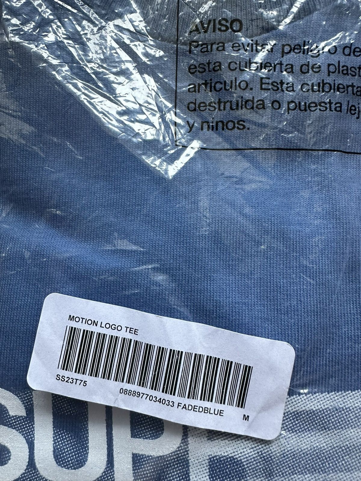 Supreme Supreme Motion Tee Blue Medium SS23 Size US M / EU 48-50 / 2 - 3 Thumbnail