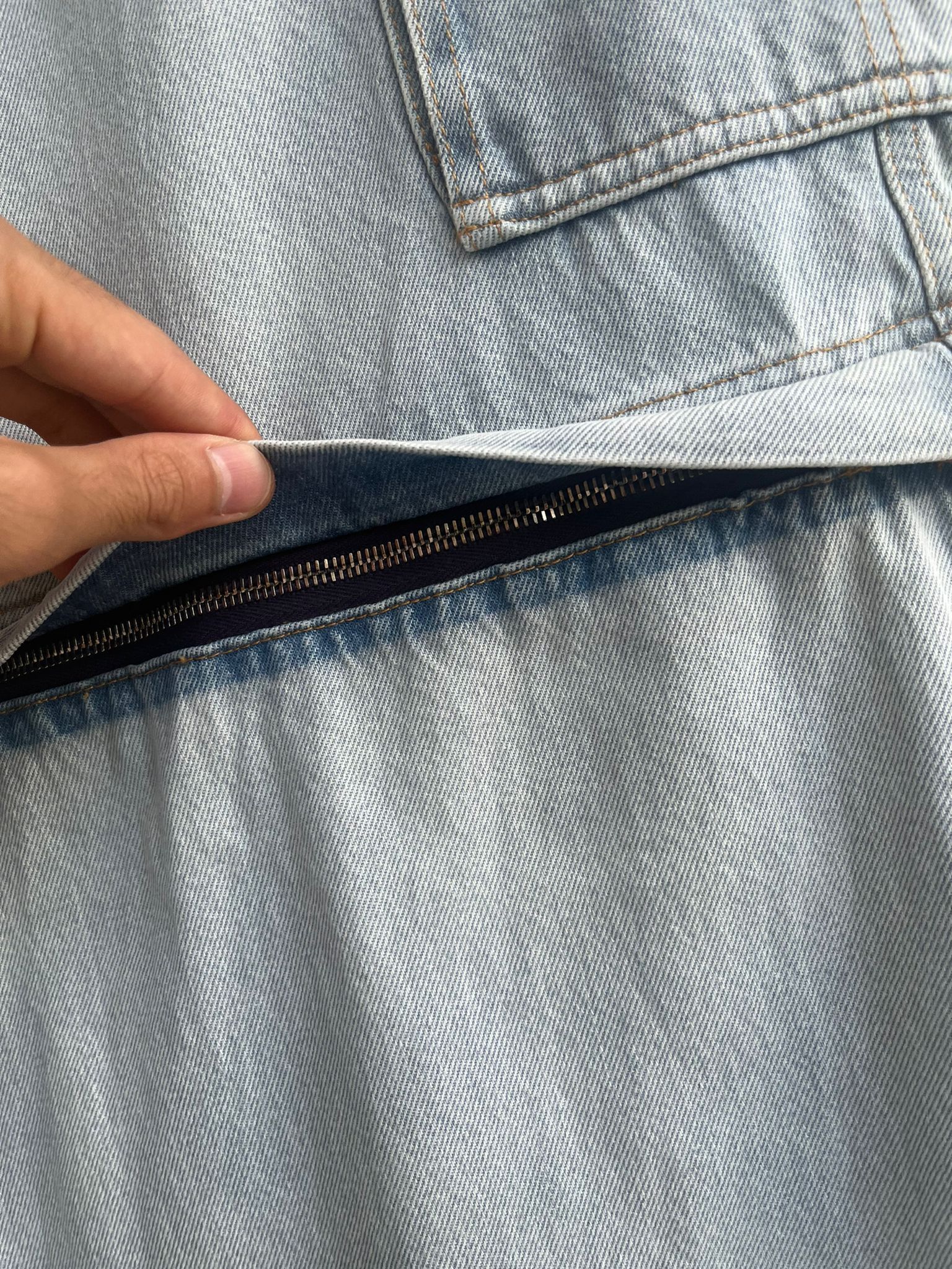 Vetements Triple Zip Baggy Jeans in Denim Light Blue Size US 30 / EU 46 - 4 Thumbnail