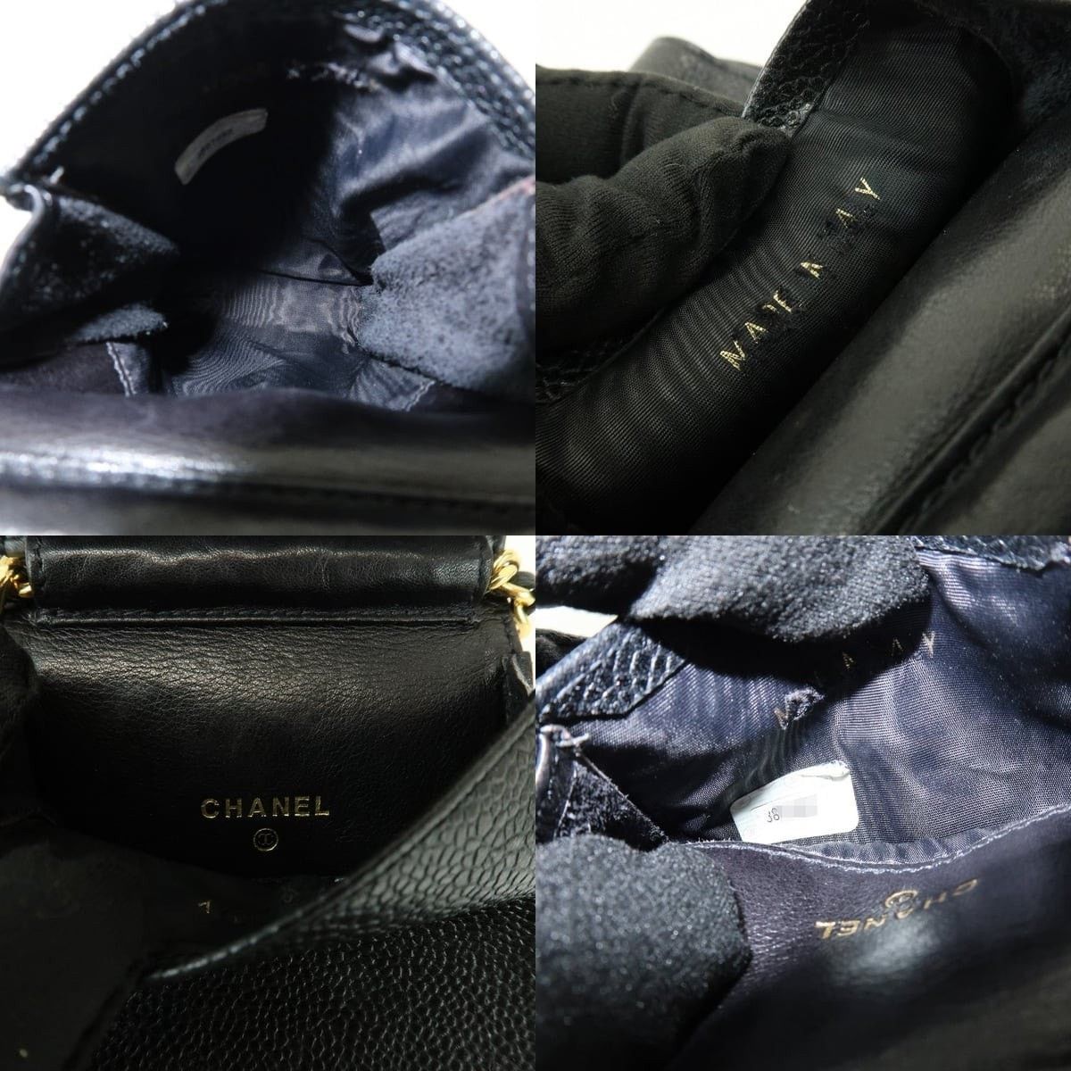 Chanel Chanel CC Logo Caviar Leather Phone Case Black Size ONE SIZE - 7 Thumbnail
