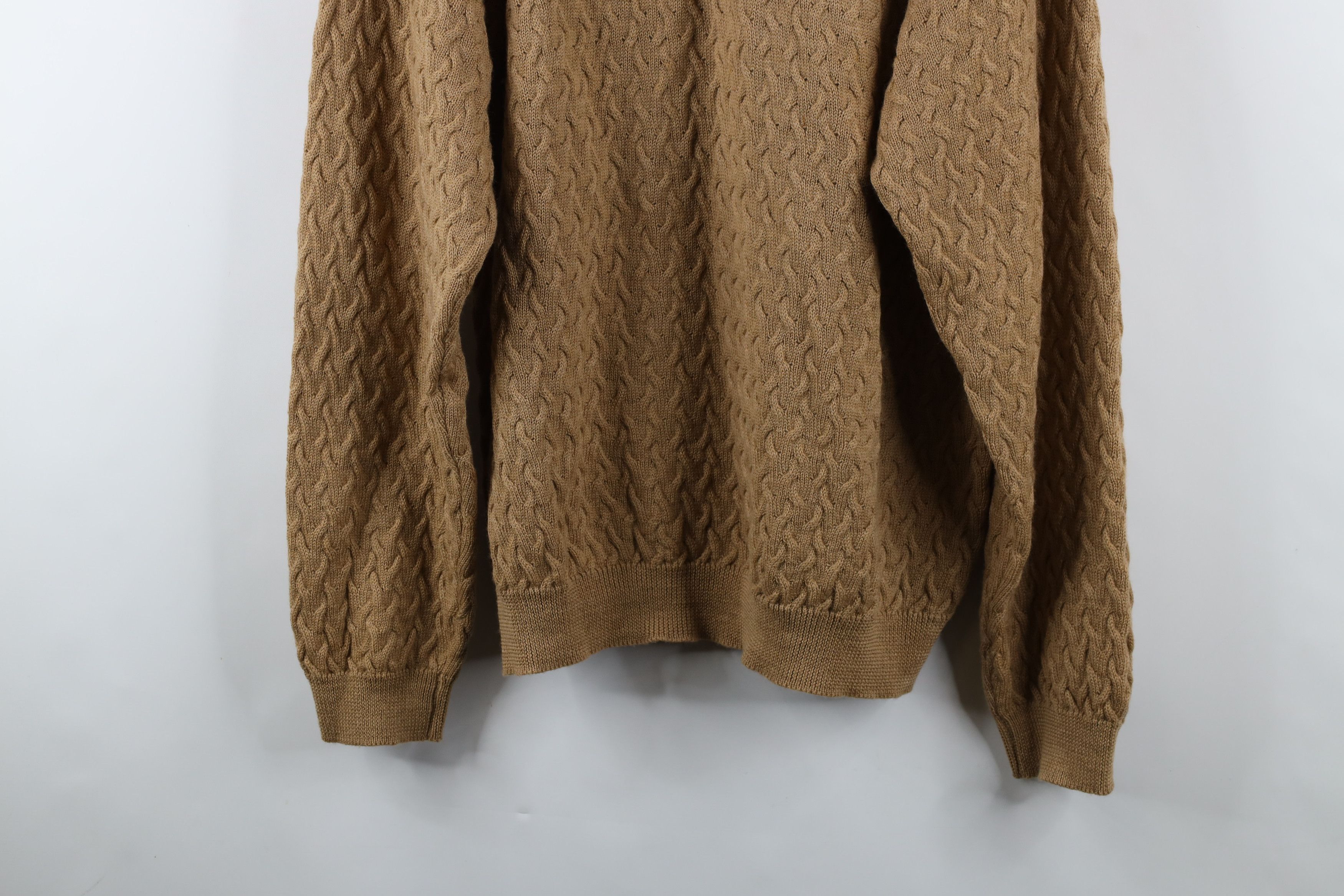Vintage Vintage 90s Streetwear Weave Wool Knit V-Neck Sweater Size US XL / EU 56 / 4 - 3 Thumbnail