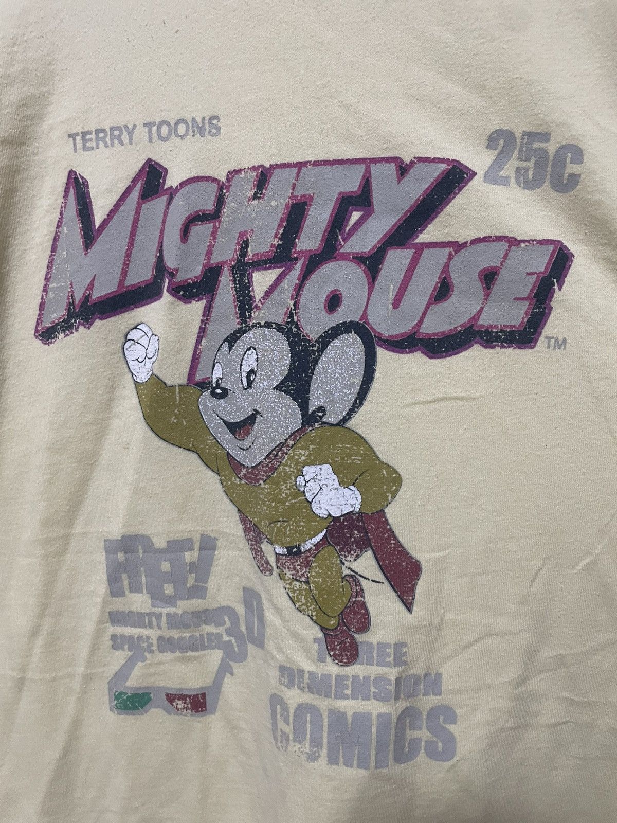 Cartoon Network × Vintage Vintage Mighty Mouse Comics T Shirt Cartoon Anima Tee Rare Size US XXL / EU 58 / 5 - 3 Thumbnail