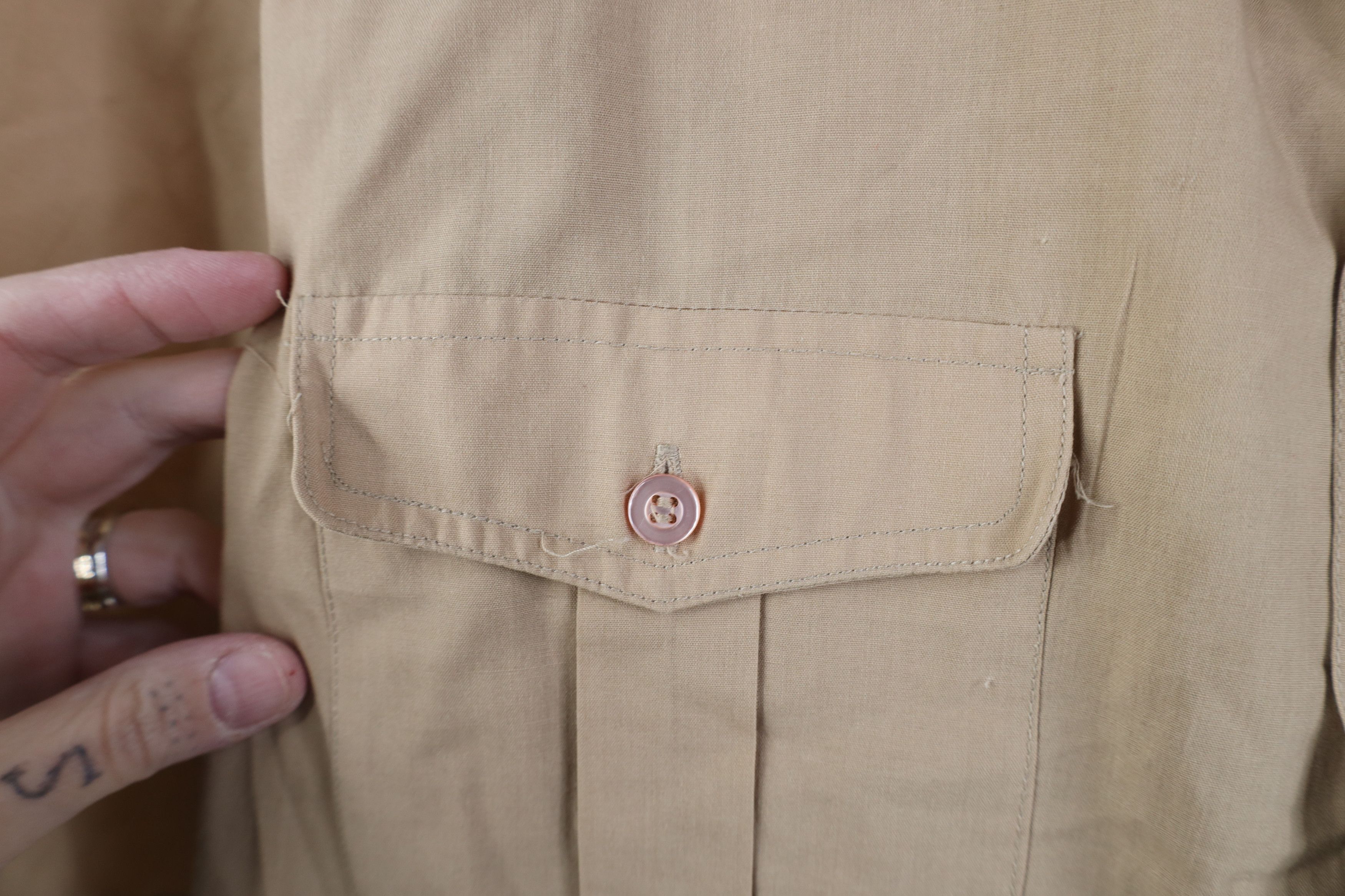 Vintage Vintage 90s Streetwear Safari Bush Short Sleeve Button Shirt Size US L / EU 52-54 / 3 - 6 Thumbnail
