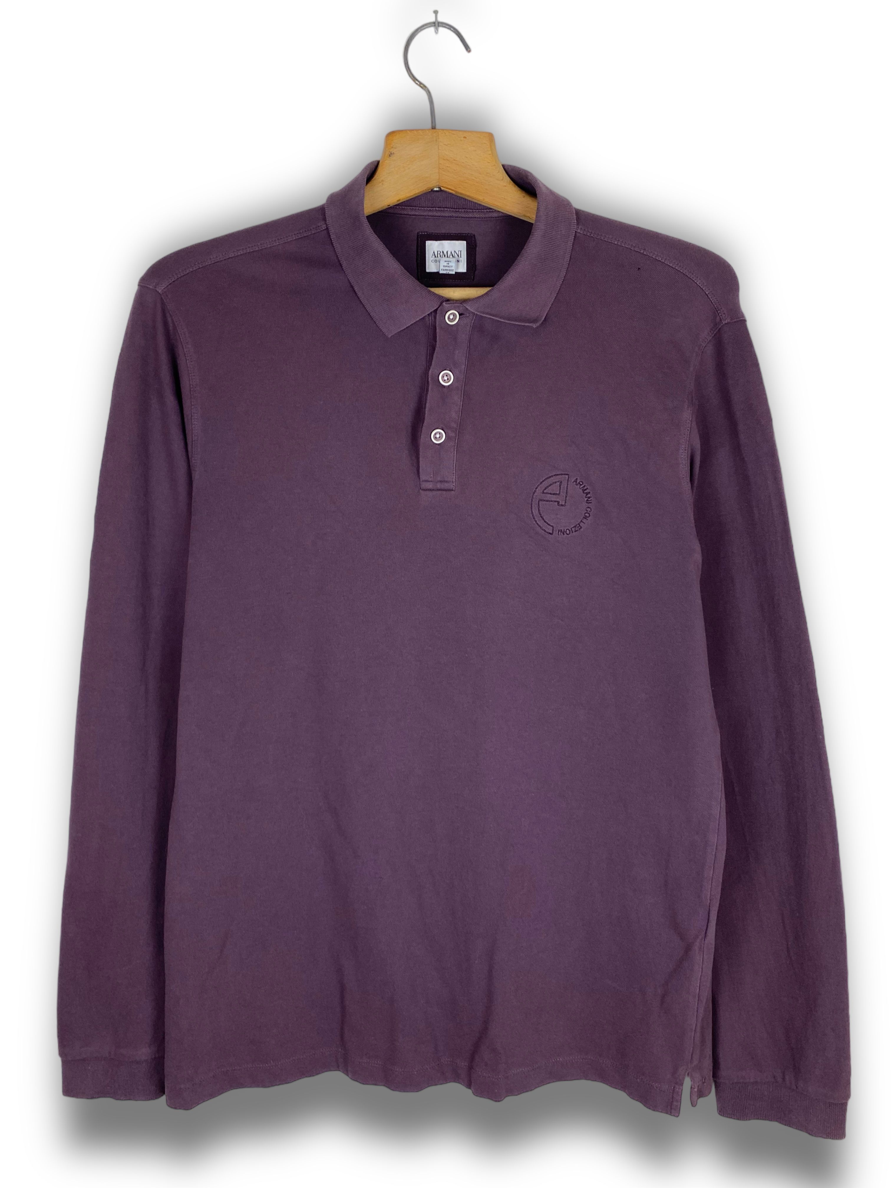 Pre-owned Armani Collezioni X Vintage Armani Collezioni Purple Sweatshirt M463 In Purple Faded