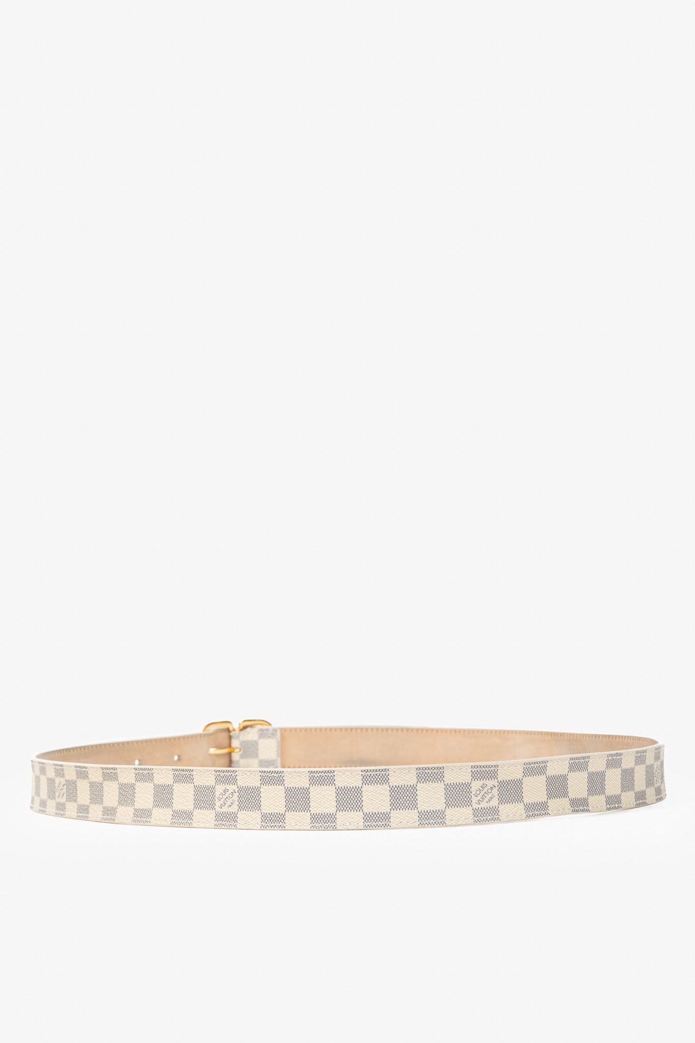 Louis Vuitton Louis Vuitton Damier Azur Canvas Mini Belt Size ONE SIZE - 2 Thumbnail