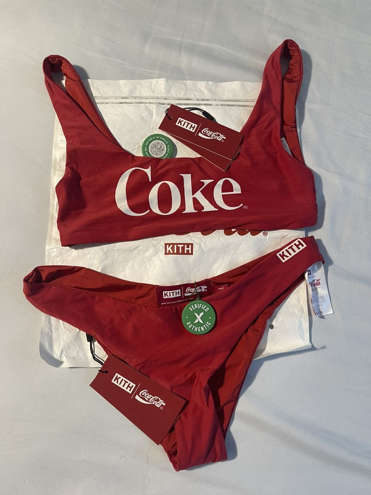 Coca Cola × Kith FINAL DROP!! KITH X COCA-COLA BIKINI SET RED TOP XS BOTTOM S Size XS / US 0-2 / IT 36-38 - 1 Thumbnail