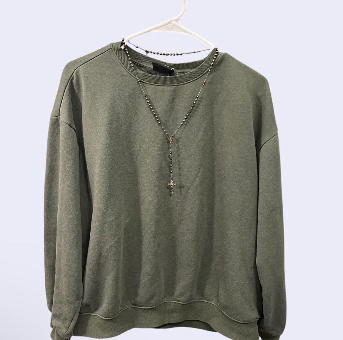 H&M × Vintage Grunge Vintage Green Crewneck Size M / US 6-8 / IT 42-44 - 1 Thumbnail