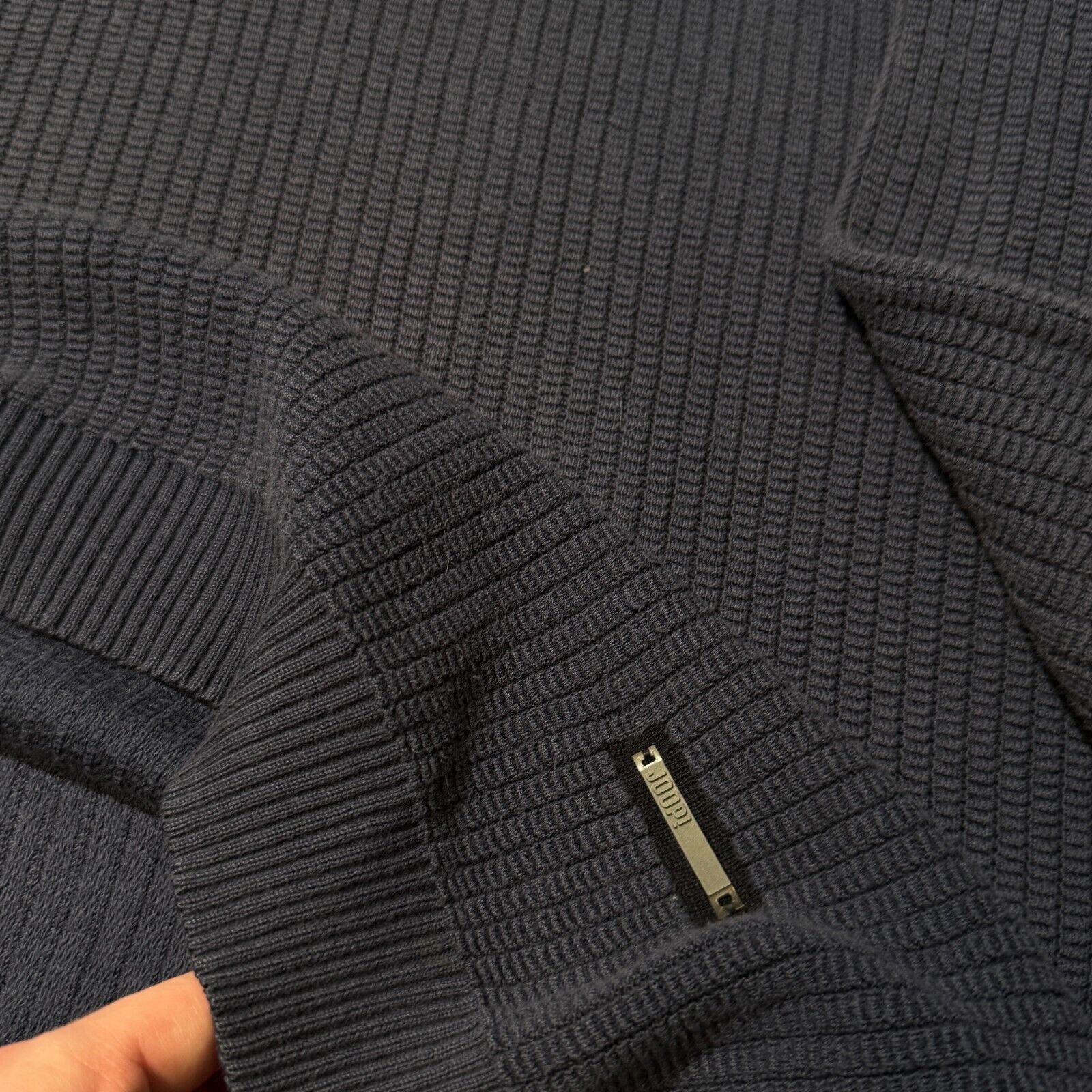Joop! × Vintage Vintage Joop Unisex Navy Blue Cotton Sweater Size L Y2K 90s Size US L / EU 52-54 / 3 - 11 Thumbnail