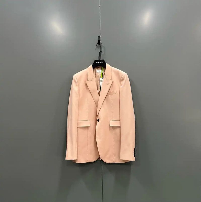 Yves Saint Laurent YSL Women's Pink Cotton Blazer for Spring & Autumn 0089 Size ONE SIZE - 1 Thumbnail