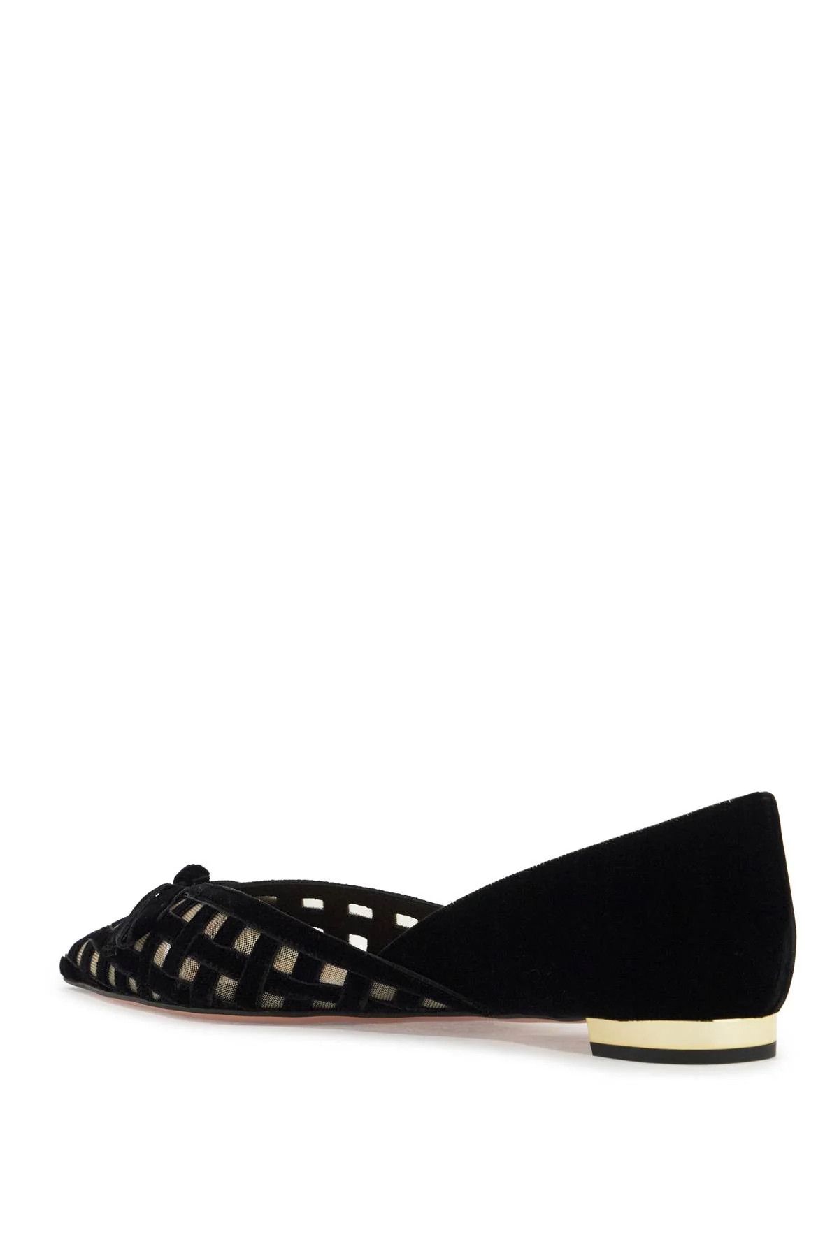 Aquazzura o1s22i1n0125 Ballerina Flats in Black Size US 9 / IT 39 - 3 Thumbnail
