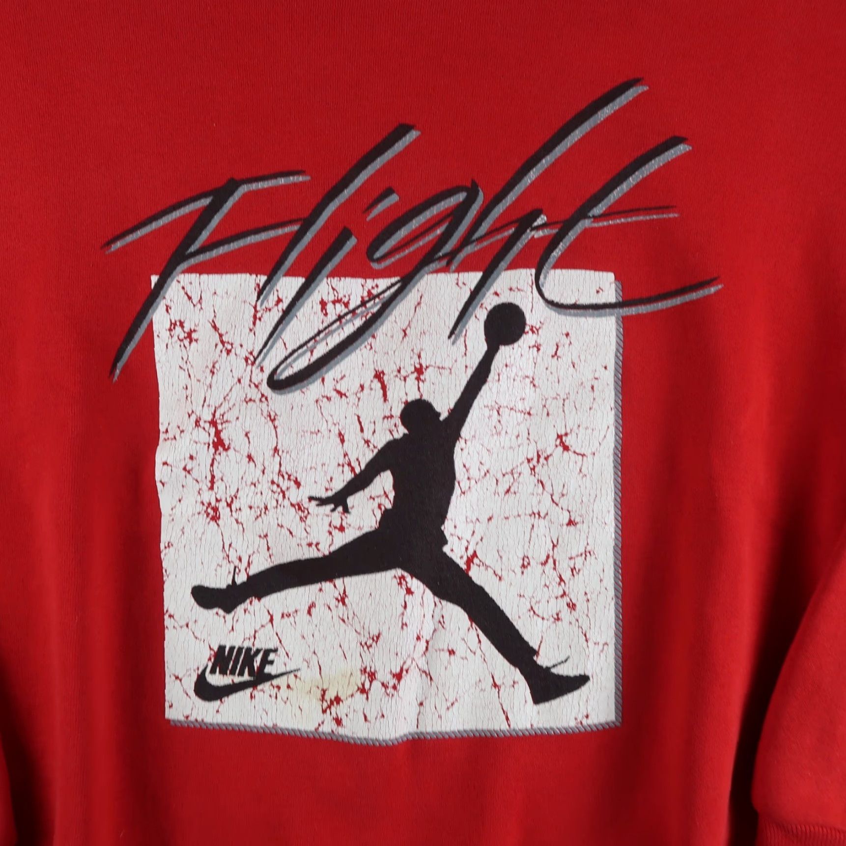 Nike VINTAGE Nike Flight Air Jordan Sweatshirt Crewneck XL Red USA 90s 80s Graphic Print Men Size US XL / EU 56 / 4 - 3 Thumbnail
