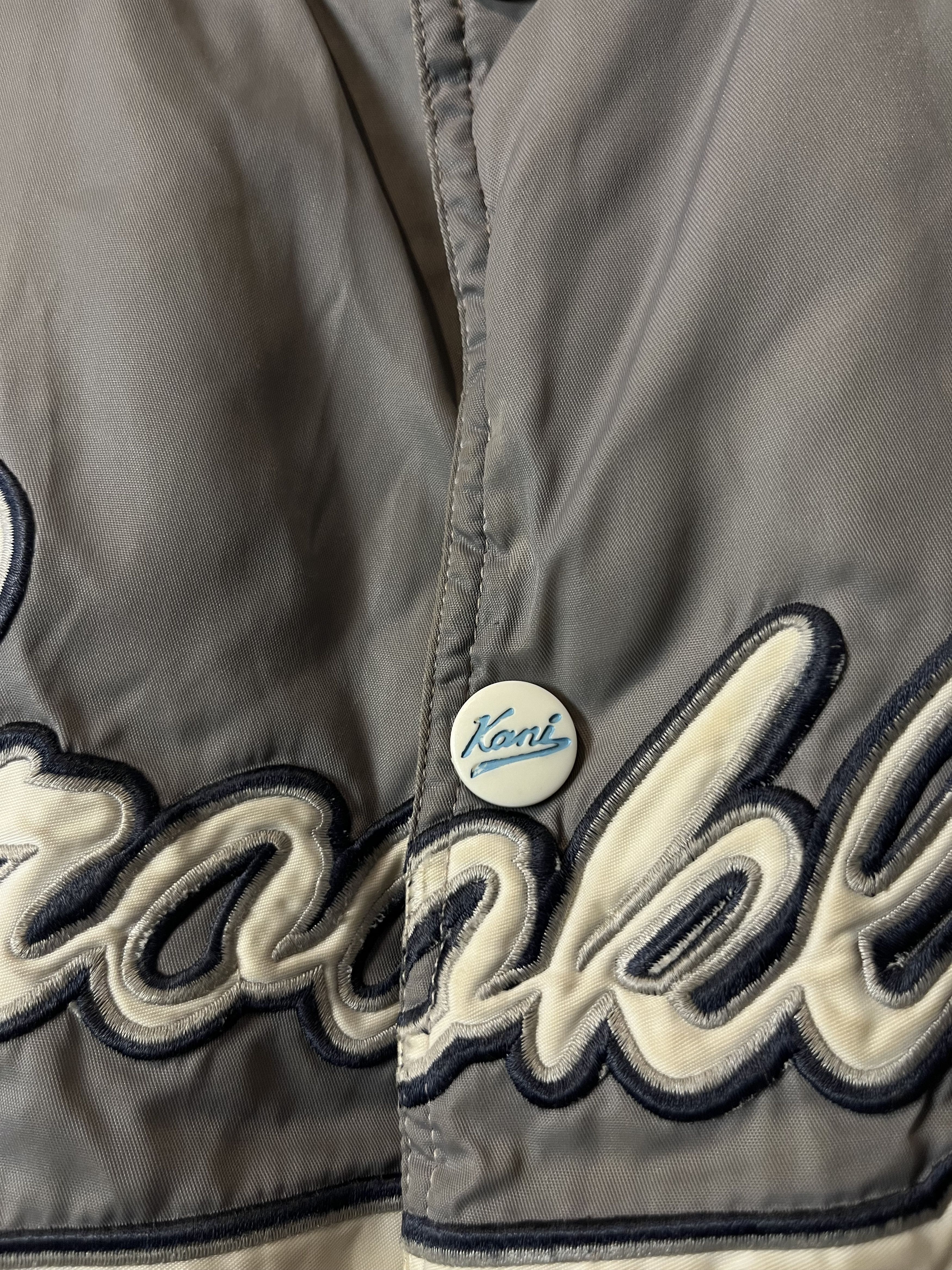 Karl Kani × Vintage Karl Kani 23 Brooklyn Vintage Navy Bomber Jacket Big Logo Size US L / EU 52-54 / 3 - 11 Thumbnail