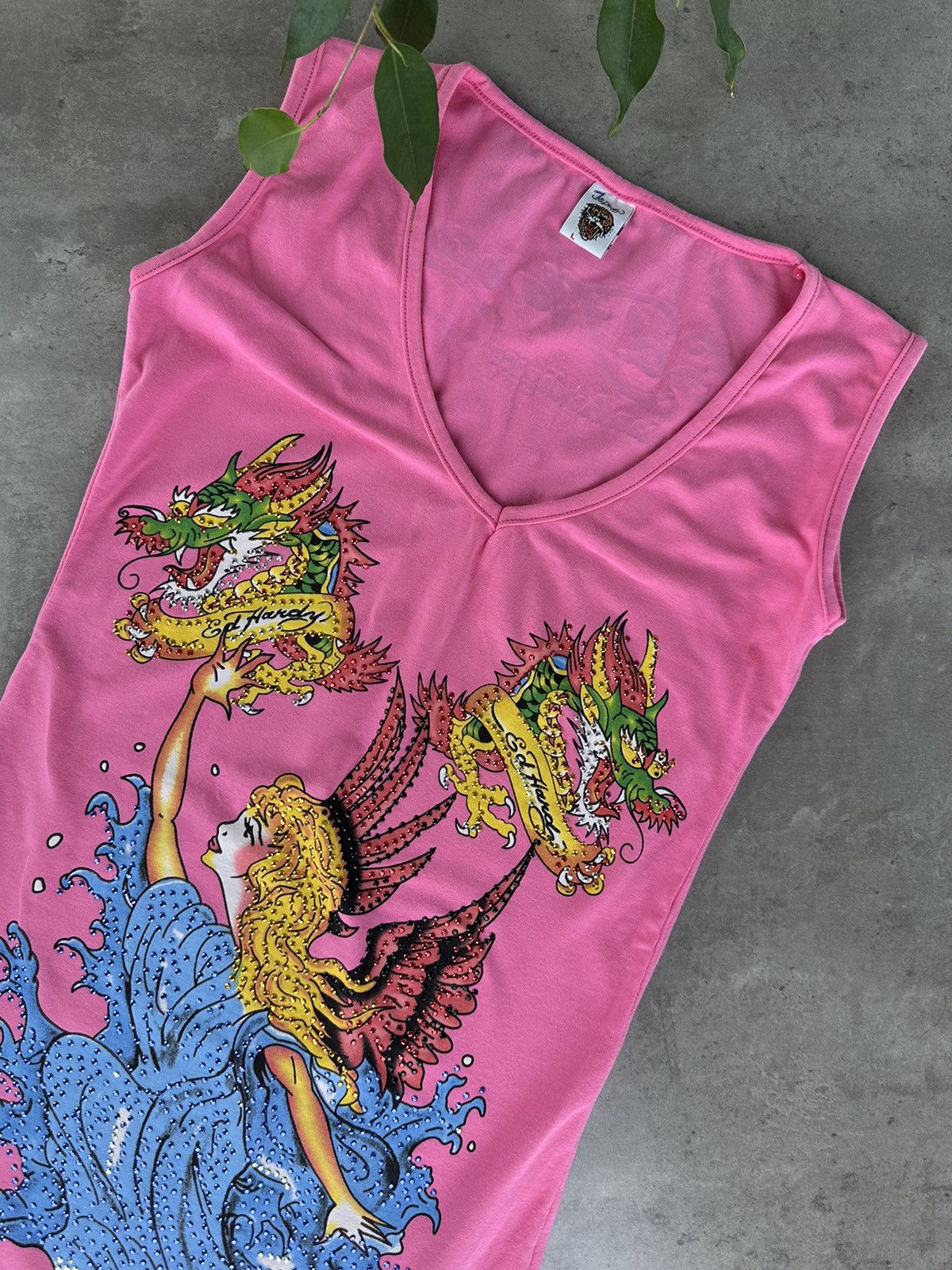 Ed Hardy Ed Hardy Elongated Tank Top Size XS / US 0-2 / IT 36-38 - 4 Thumbnail