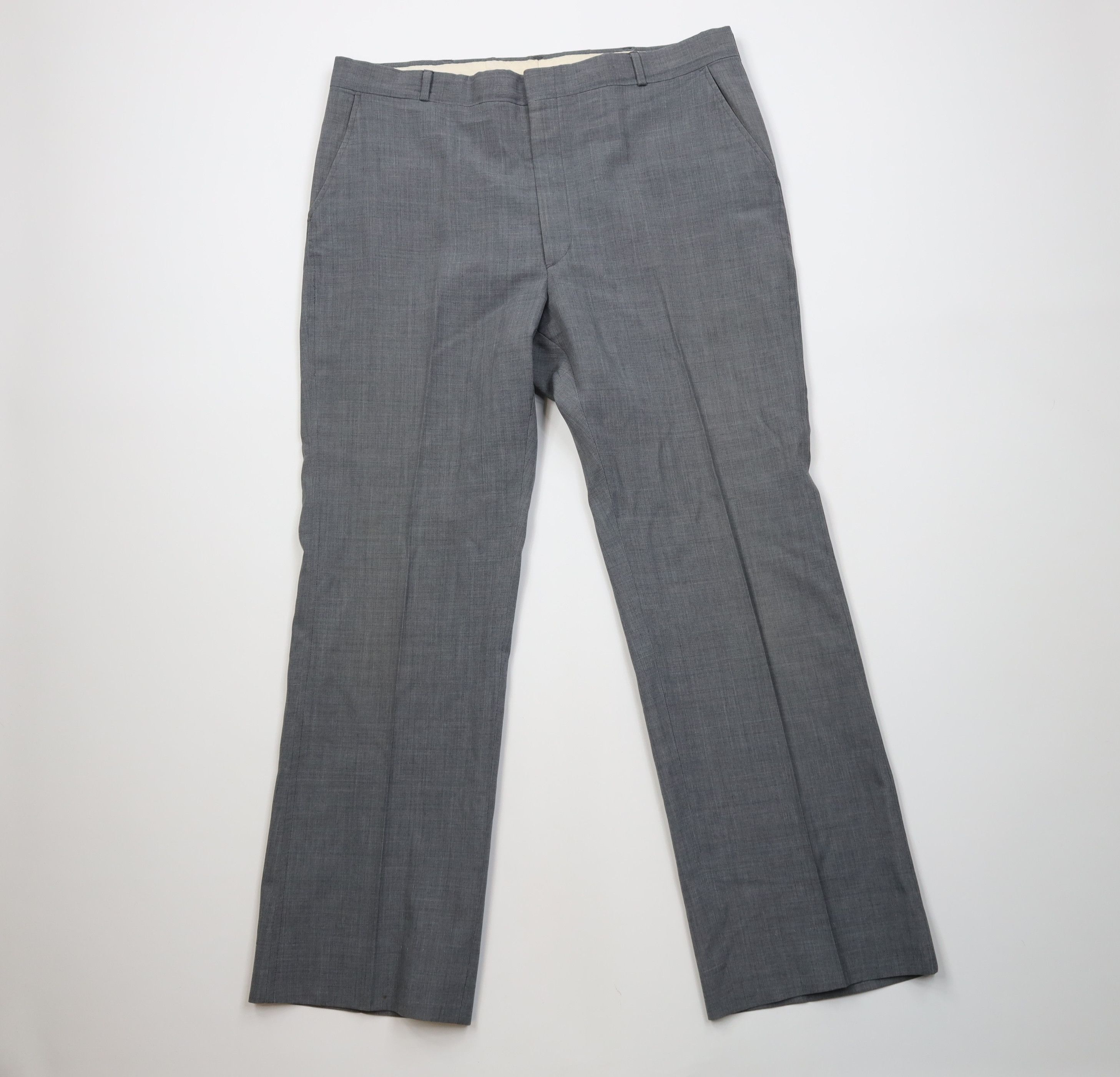 Vintage Vintage 70s Streetwear Chambray Wide Leg Chino Pants USA Size US 38 / EU 54 - 1 Thumbnail