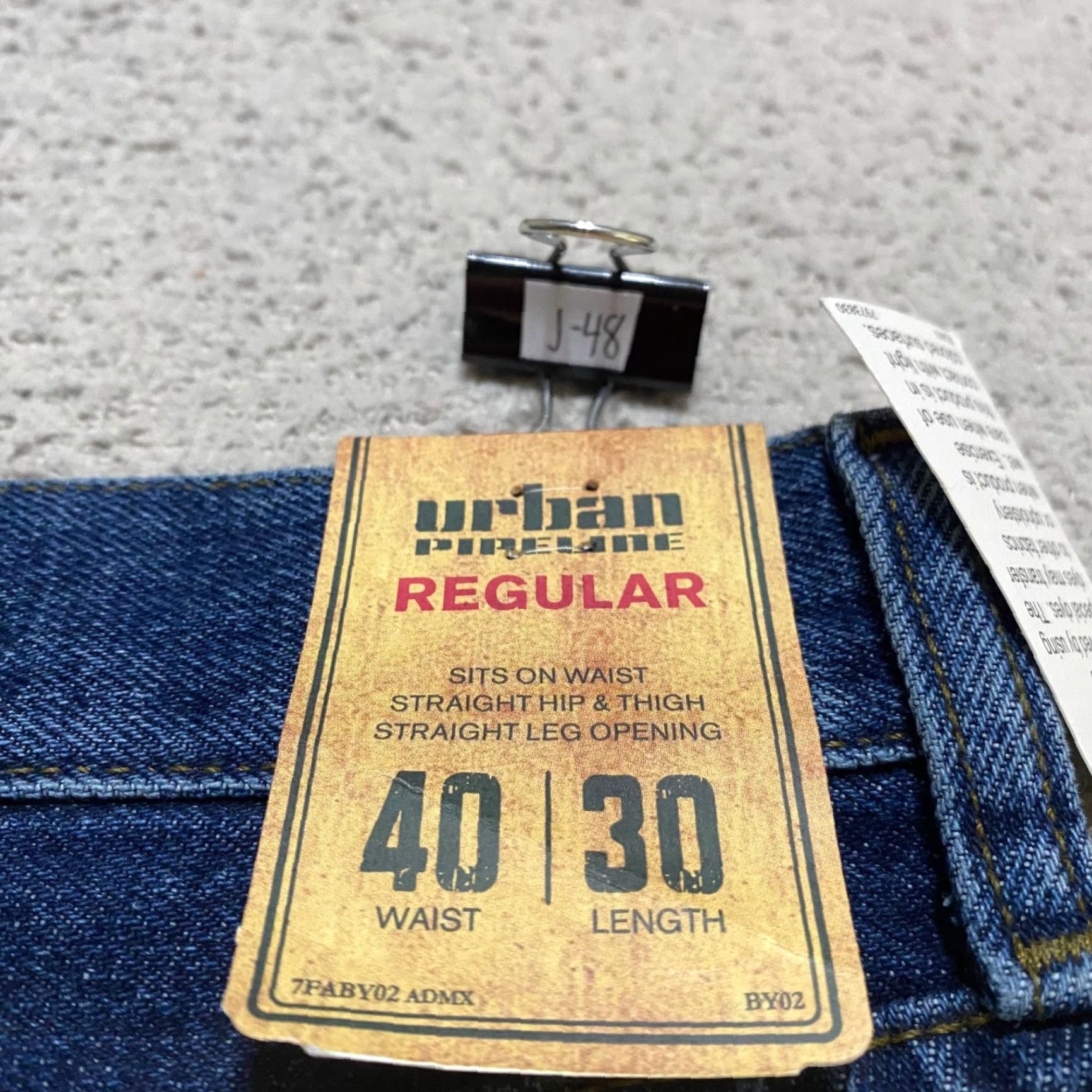 Vintage NWT Urban Pipeline Jeans Blue Denim Dark Wash Straight Mid Rise 40x29 5-Pocket Design Regular Mens Size US 40 / EU 56 - 4 Thumbnail