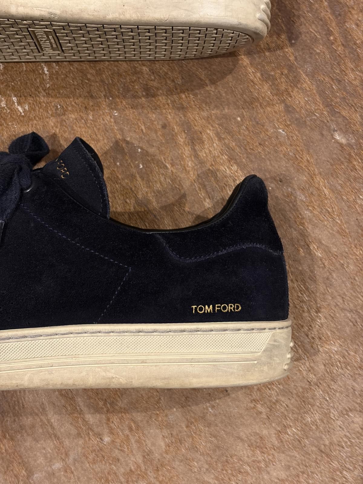 Tom Ford Tom Ford Navy Suede Low-Top Sneakers Size US 10 / EU 43 - 5 Thumbnail