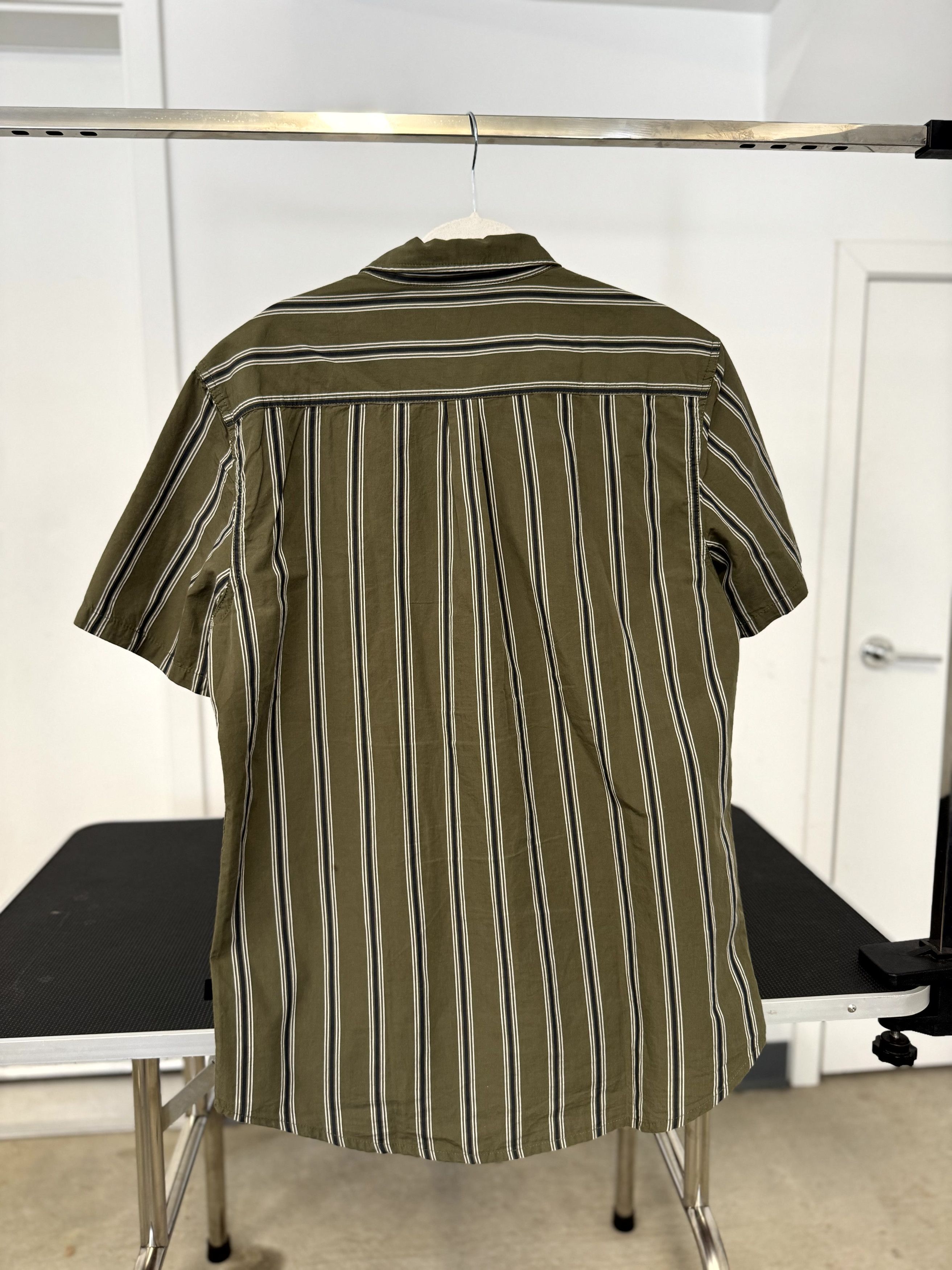 Quicksilver × Quiksilver Quiksilver Green Button Up - Vertical Stripes Size US L / EU 52-54 / 3 - 3 Thumbnail