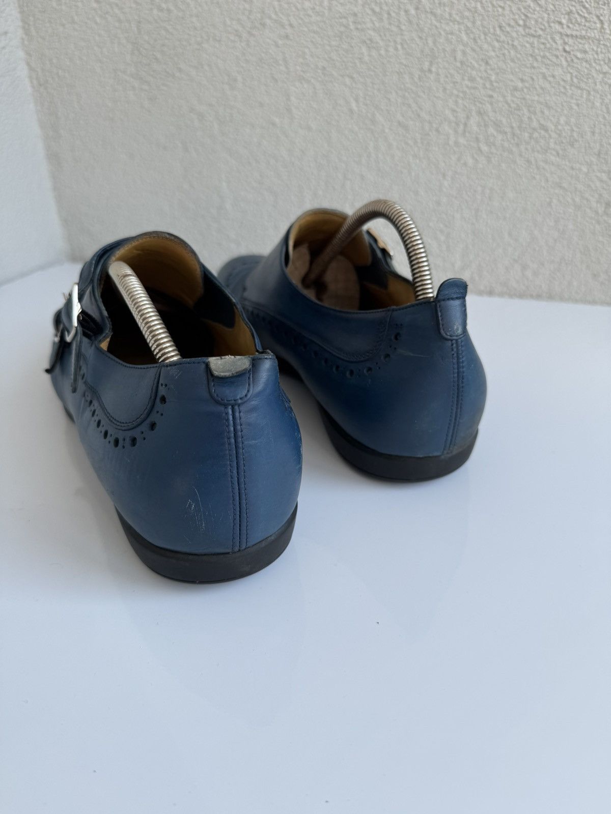 Sutor Mantellassi Sutor Mantellassi Blue Double Monk Strap Shoes Size US 10 / EU 43 - 4 Thumbnail