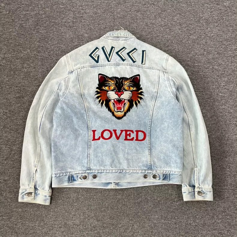 Gucci Gucci Tiger Washed Old Denim Jacket 2502-Nextarrow Size US M / EU 48-50 / 2 - 2 Thumbnail