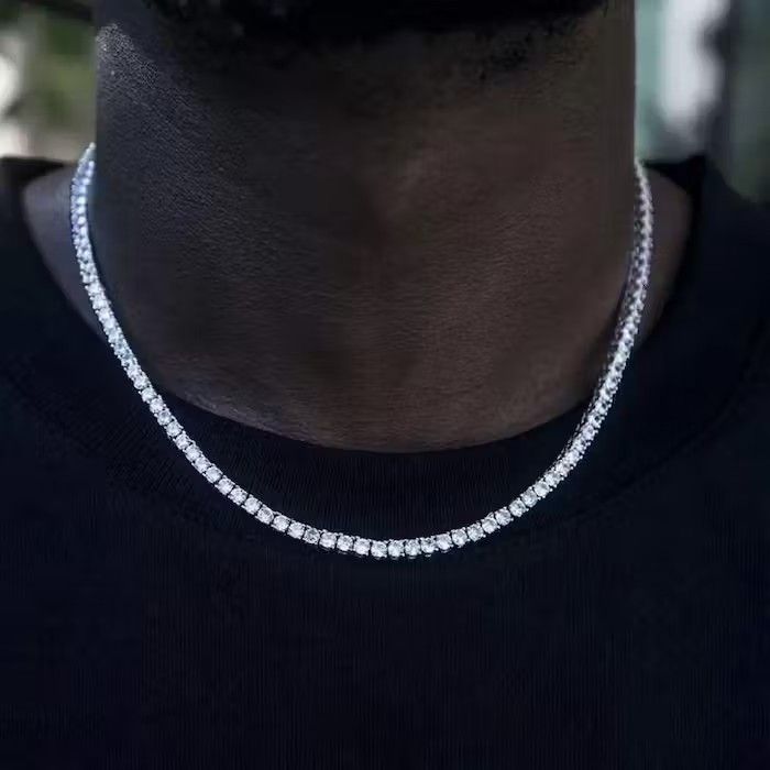 Jewelry Cubic Zirconia Tennis Chain Necklace Size ONE SIZE - 1 Thumbnail
