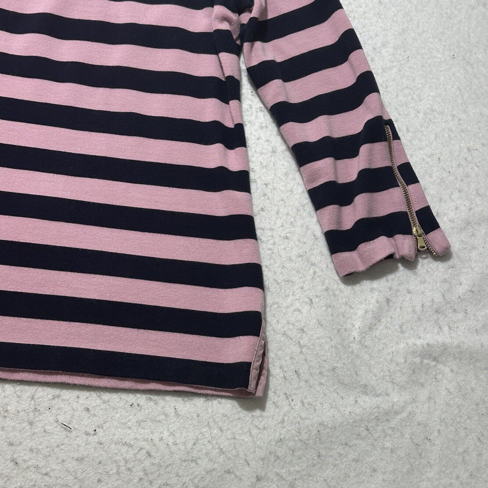 Other Talbots Medium Boat Neck Pink Blue Stripe Sweater Zipper Size M / US 6-8 / IT 42-44 - 11 Thumbnail