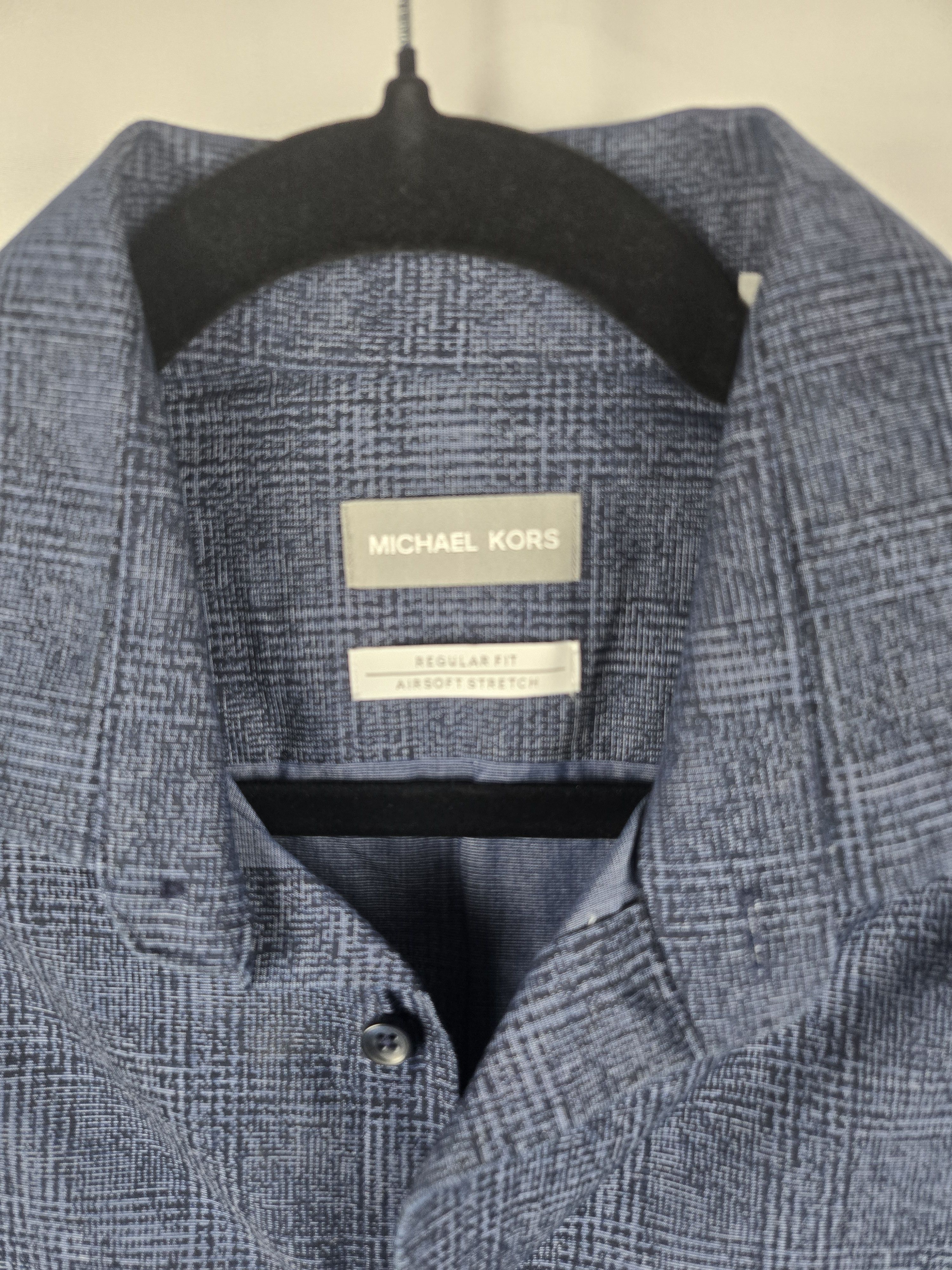 Michael Kors Michael Kors navy blue patterned dress shirt Size US L / EU 52-54 / 3 - 2 Thumbnail