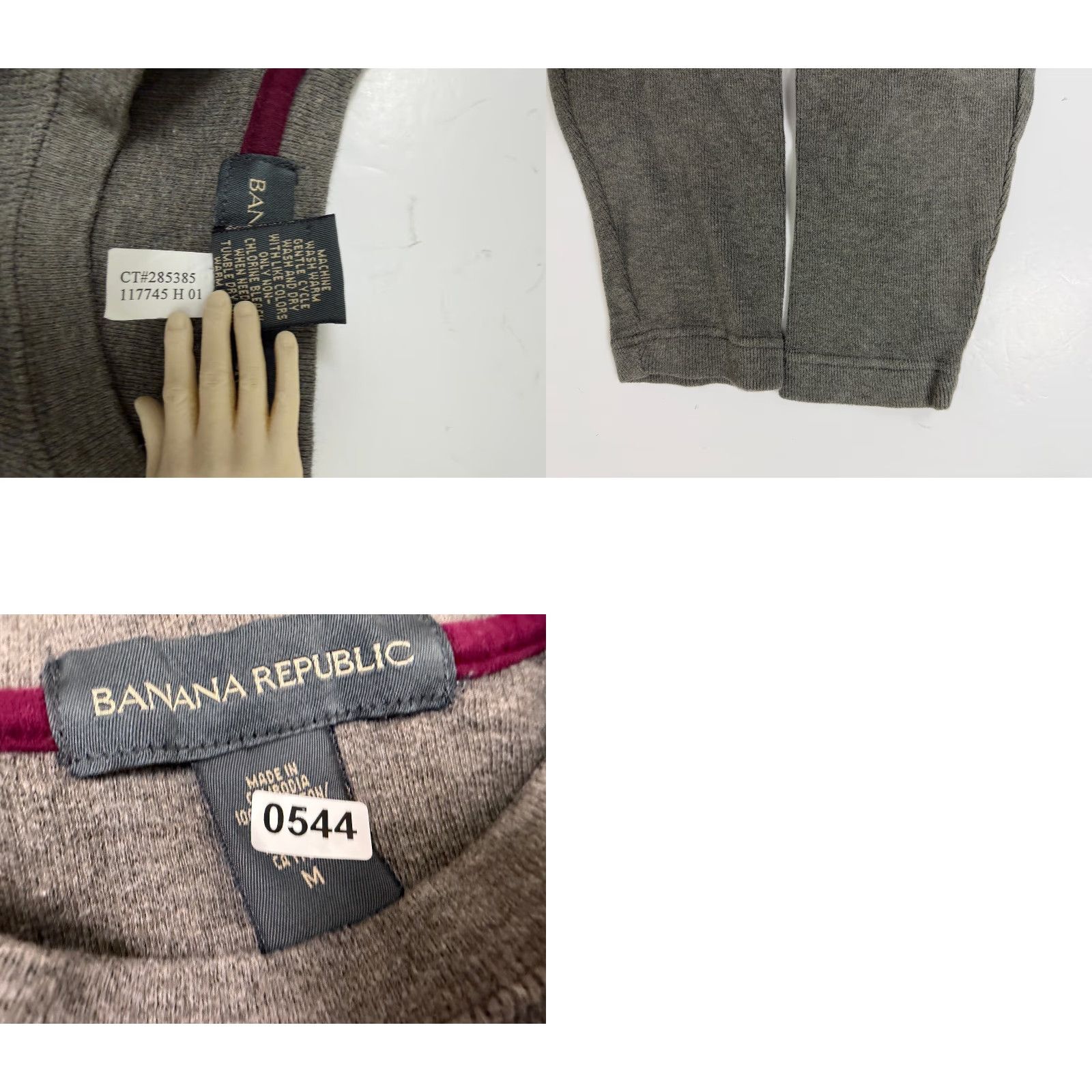 Banana Republic VINTAGE Banana Republic Men M Medium Gray Cotton Heavyweight Crew Neck Knit T-Shirt 90s Y2K Minimal Hipster Preppy Solid Shirt Size US M / EU 48-50 / 2 - 9 Thumbnail