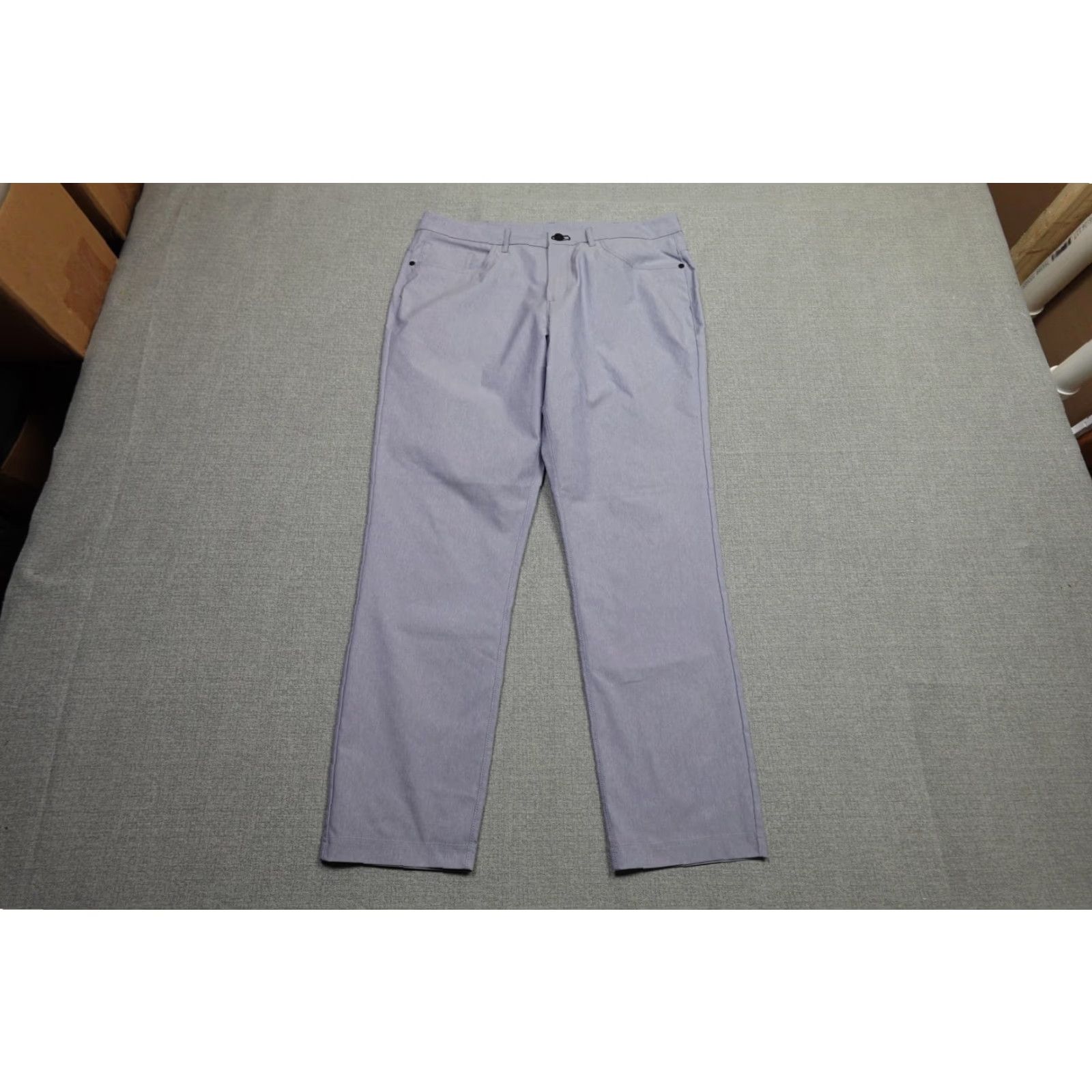 Vintage Public Rec Chino Pants Mens 36x32 Blue Straight Leg Casual Performance Travel Pants Mens Blue Flat Front Zip Fly 5-Pocket Logo Wide Range of Seasons Size US 36 / EU 52 - 3 Thumbnail