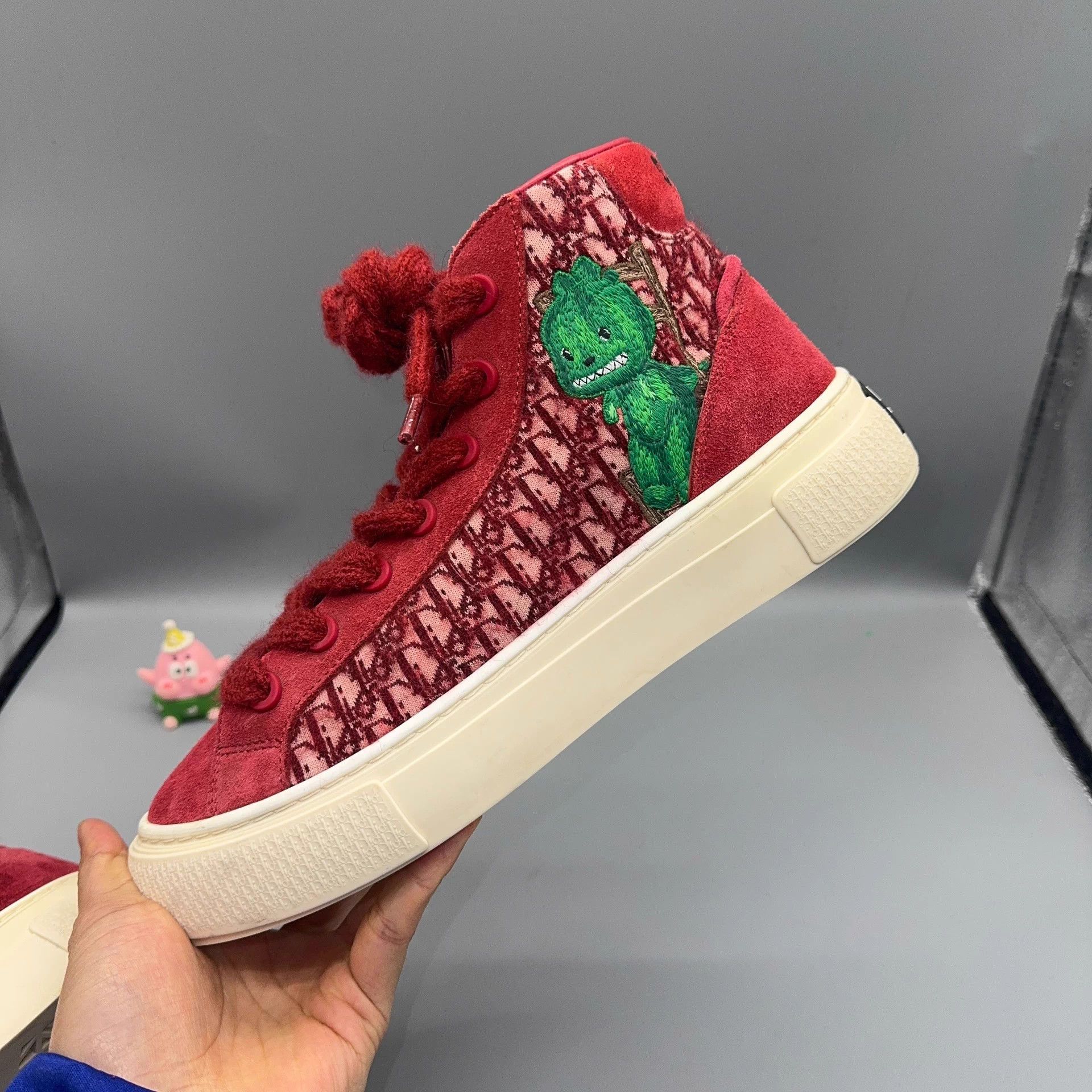 Dior DIOR B33 Red Trainer 42 Size US 9 / EU 42 - 6 Thumbnail