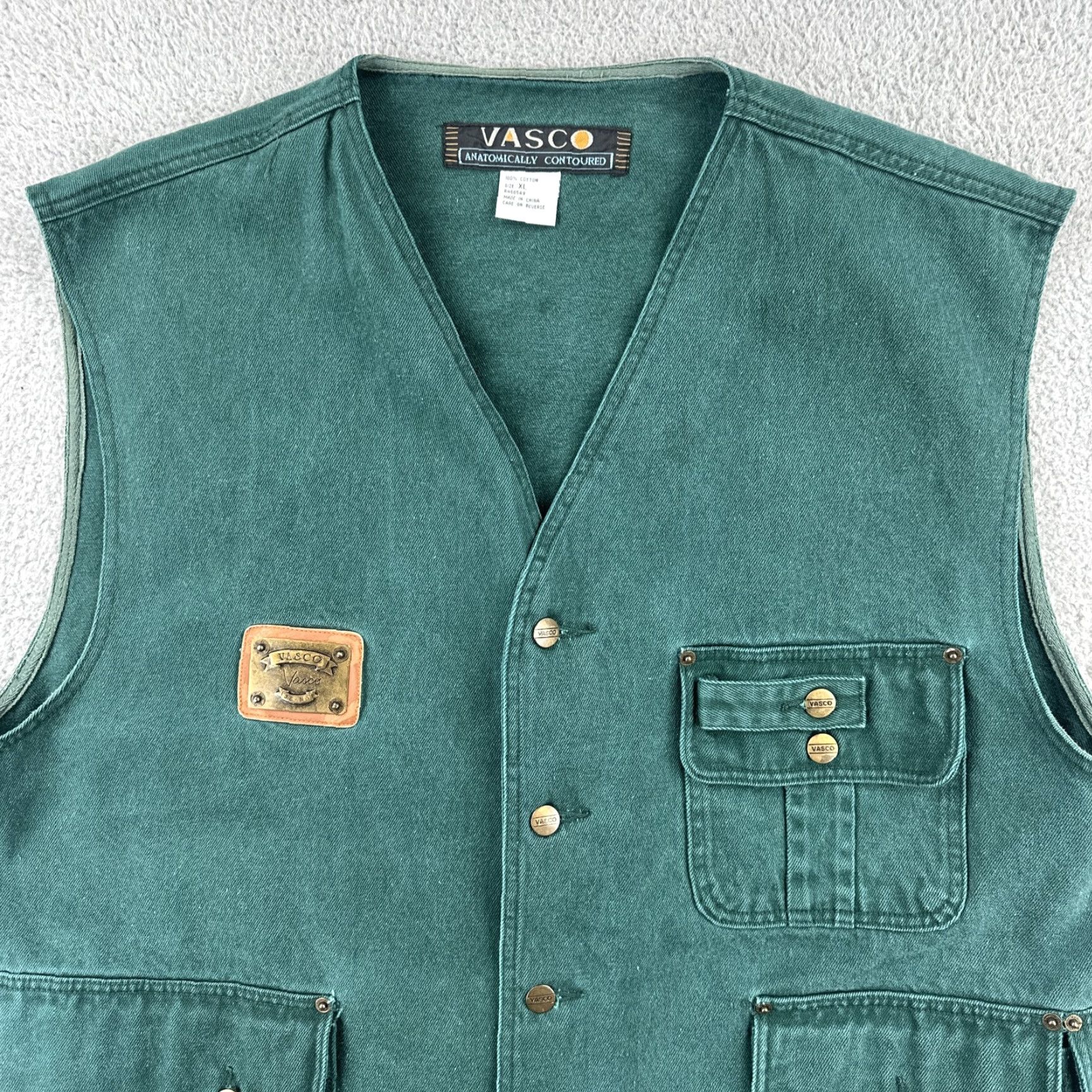 Vintage VINTAGE Vasco Vest Shirt XL Green Cotton Button Up Multiple Pockets Men AC Vintage Classic Outdoor Hunting Hiking Size US XL / EU 56 / 4 - 5 Thumbnail