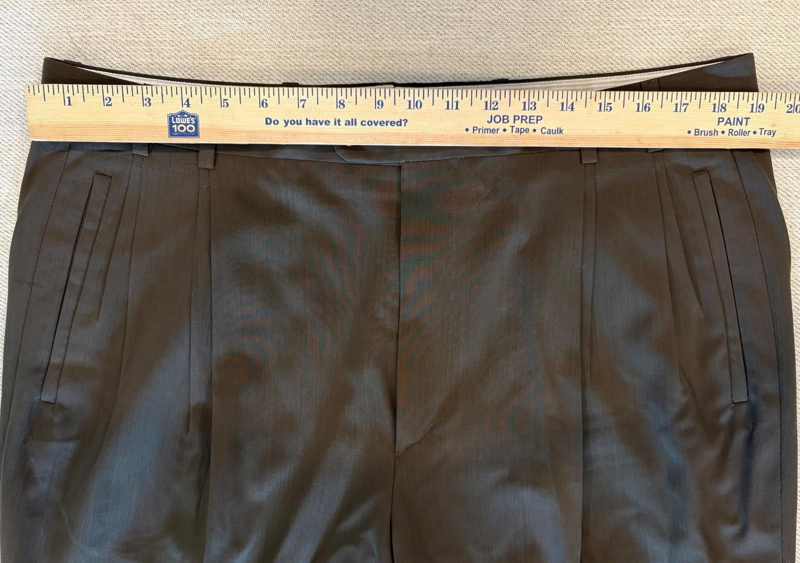 Zanella Zanella "Jesse" Trousers 36 Brown Wool Pleated Made in Italy Size US 36 / EU 52 - 4 Thumbnail